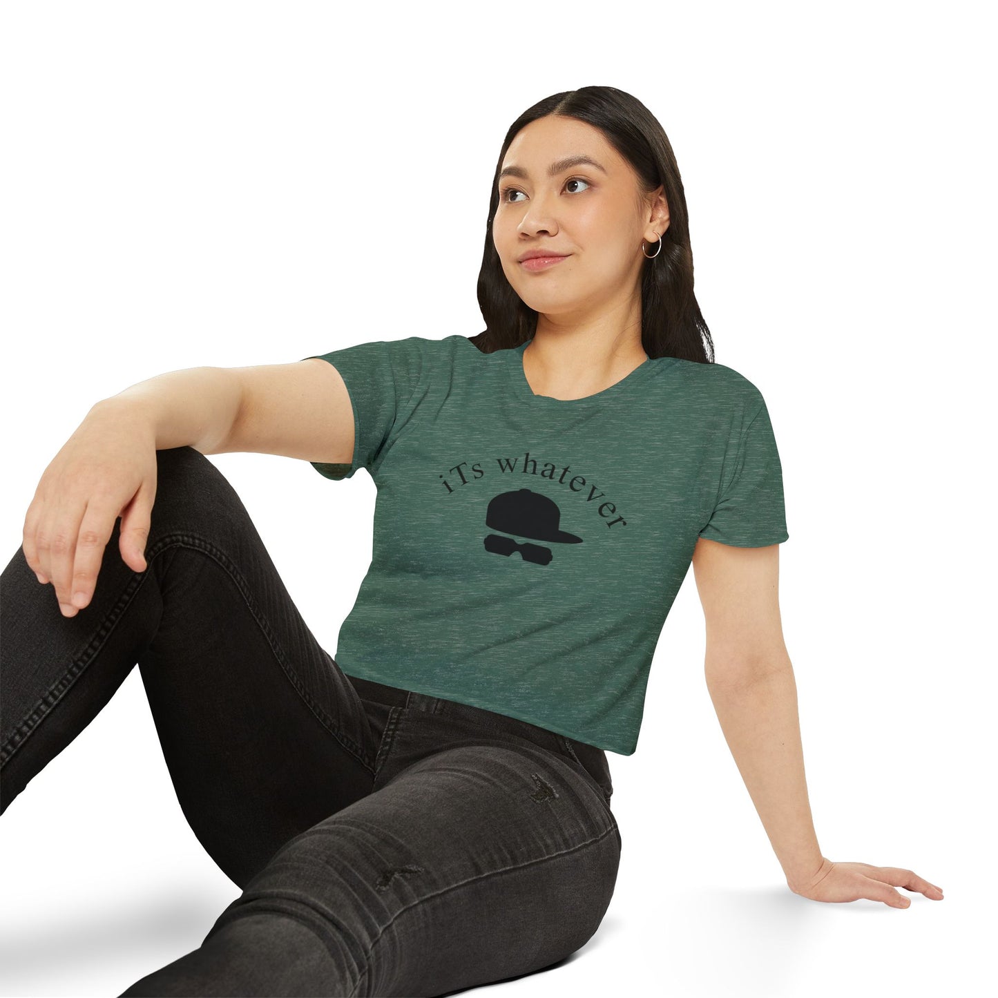 Women's Festival Crop Top - 'iTs whatever' Statement Tee