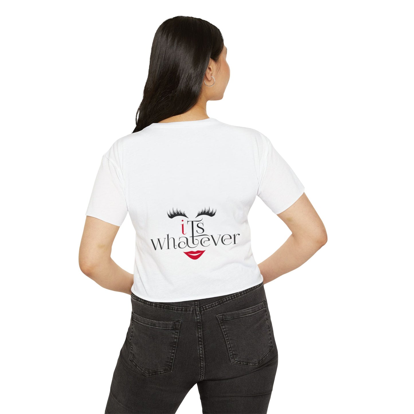 Women's Festival Crop Top - 'iTs whatever' Statement Tee