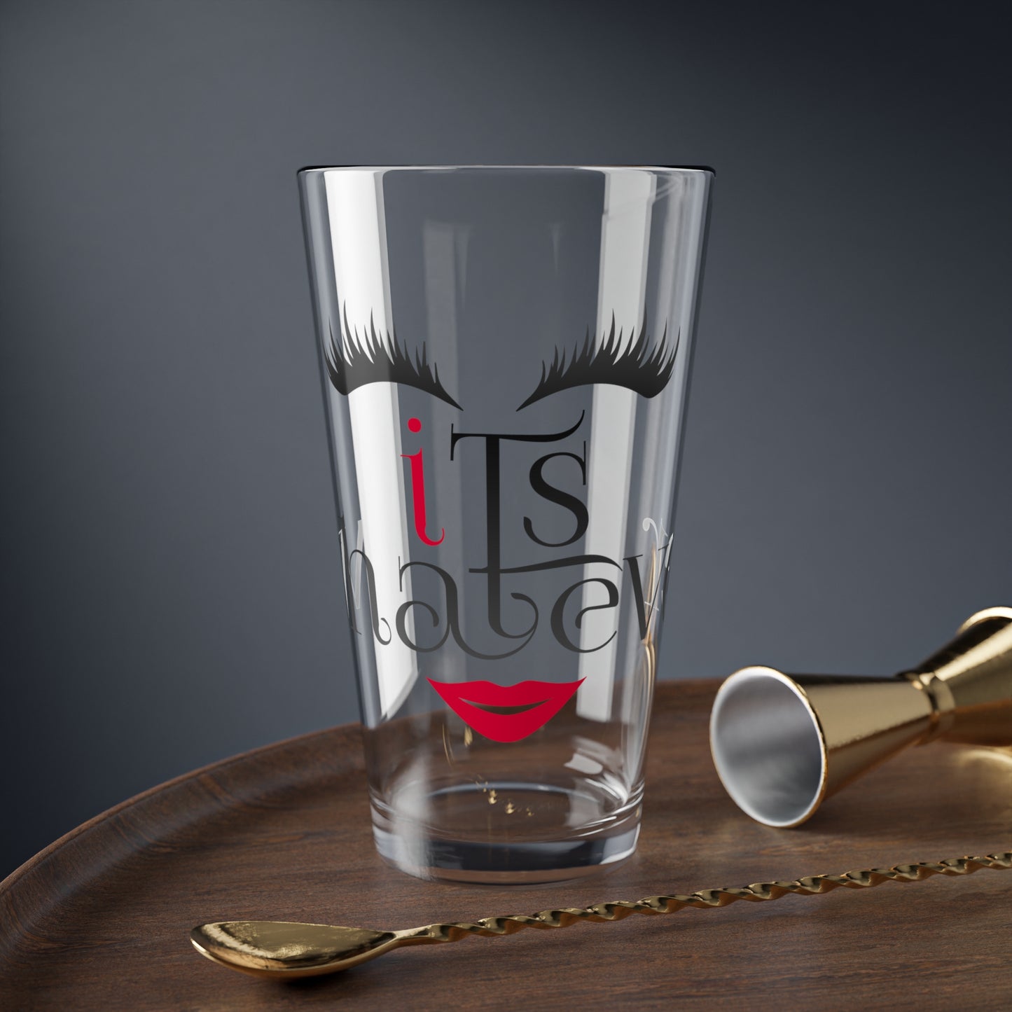 Funny Mixing Glass - 16oz Cocktail Glass for Parties & Celebrations