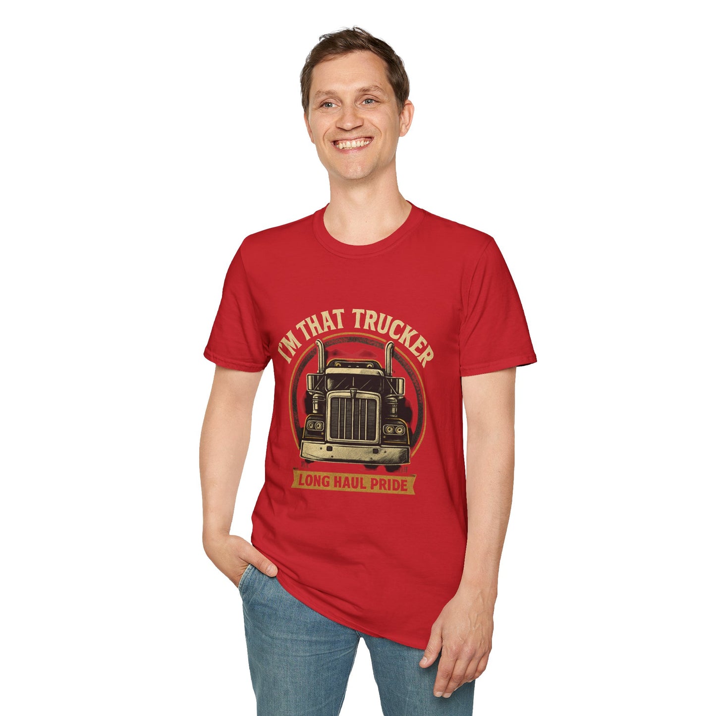 Long Haul Trucker Pride T-Shirt - Unisex Softstyle Tee