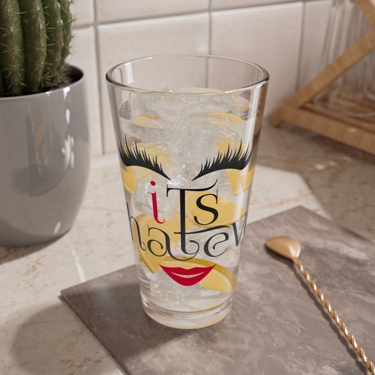 Funny Mixing Glass - 16oz Cocktail Glass for Parties & Celebrations