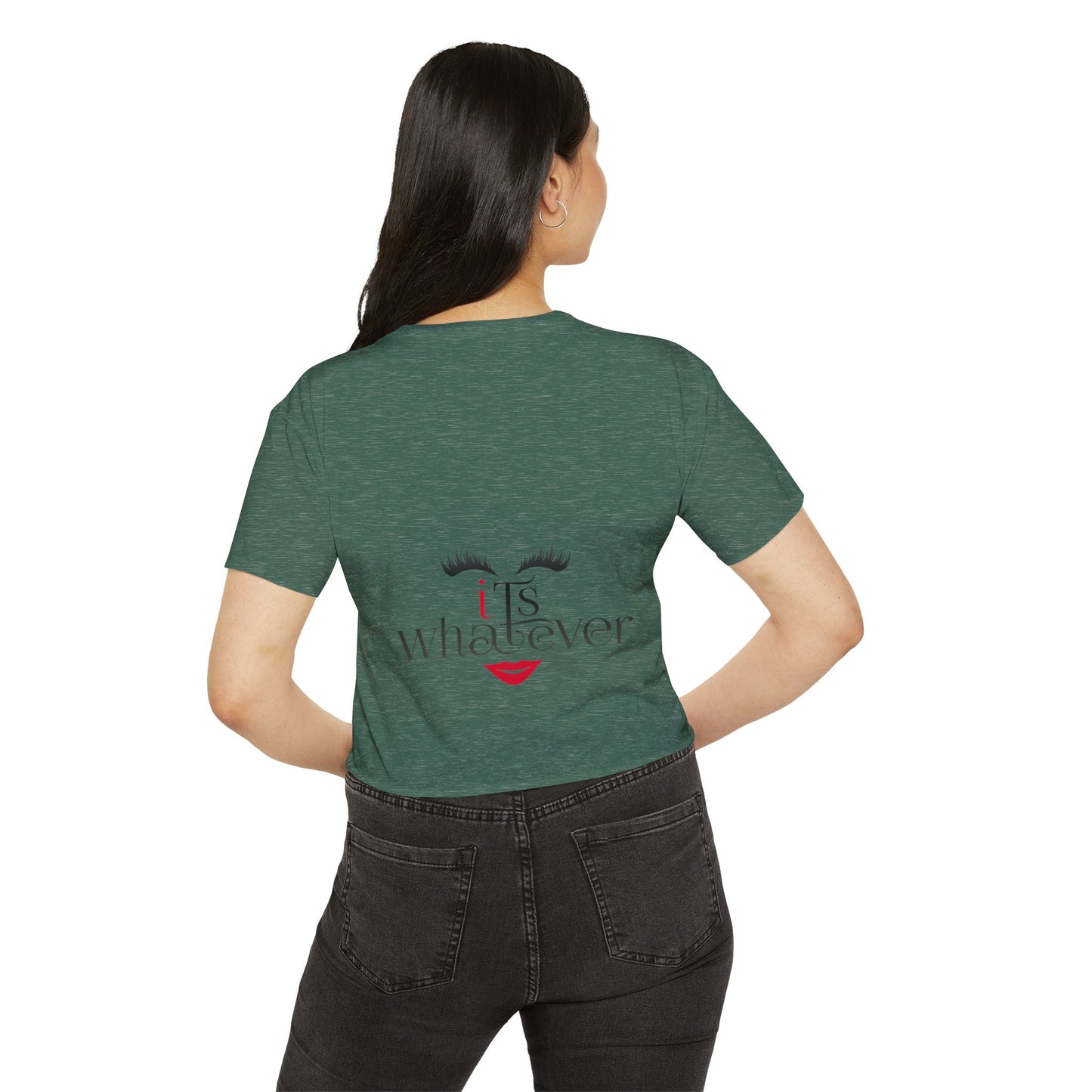 Women's Festival Crop Top - 'iTs whatever' Statement Tee