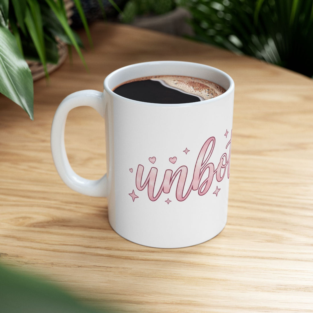 She Deserves This Mug — The Sisterhood Pink Script Mug for Slow Mornings & Good Energy