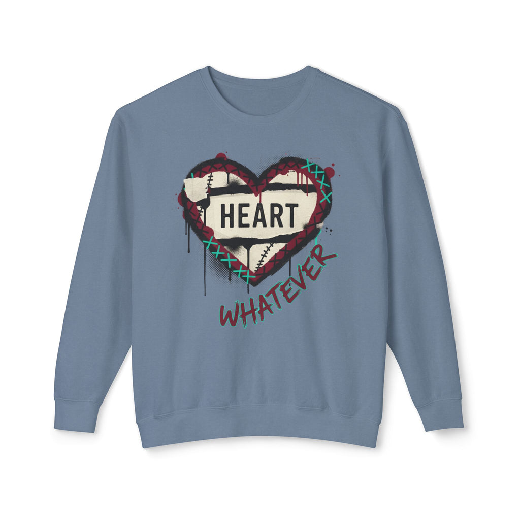 Crewneck Sweatshirt — Graffiti Heart “Heart Whatever” Streetwear