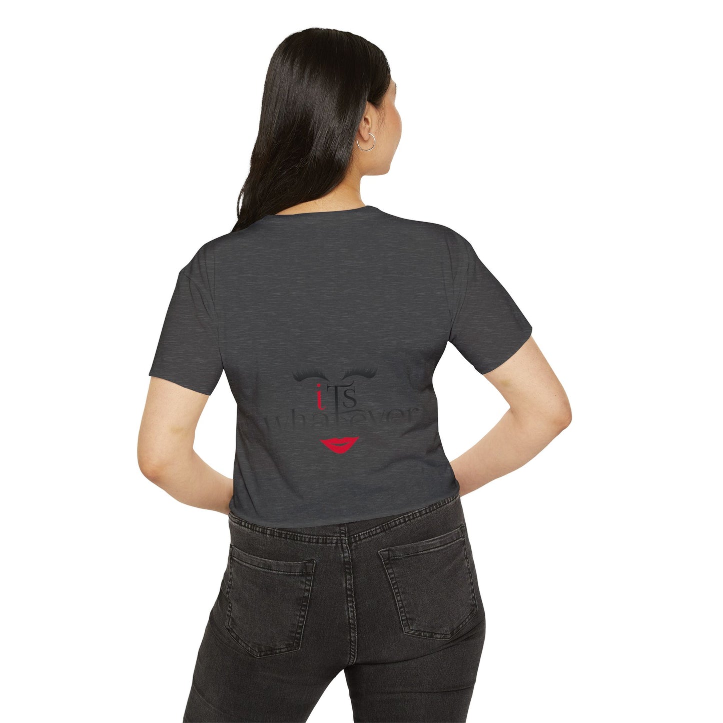 Women's Festival Crop Top - 'iTs whatever' Statement Tee