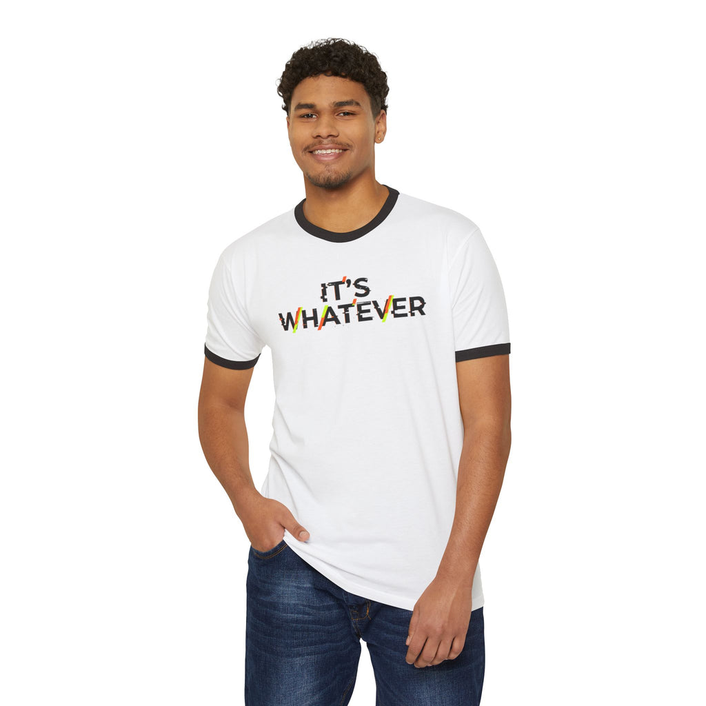 It's Whatever Ringer T-Shirt — Casual Retro Quote Tee
