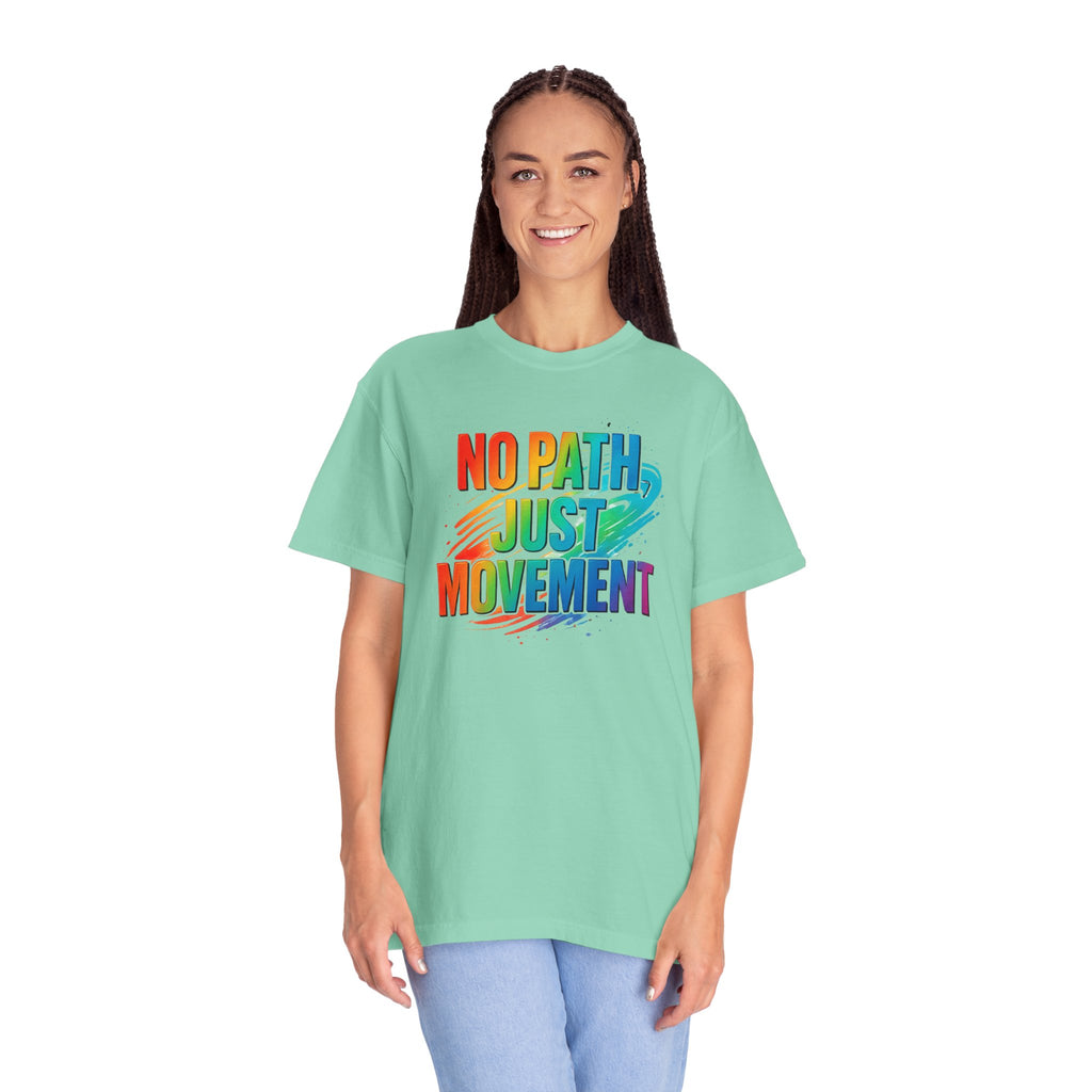 No Path Just Movement Rainbow Graphic T-Shirt