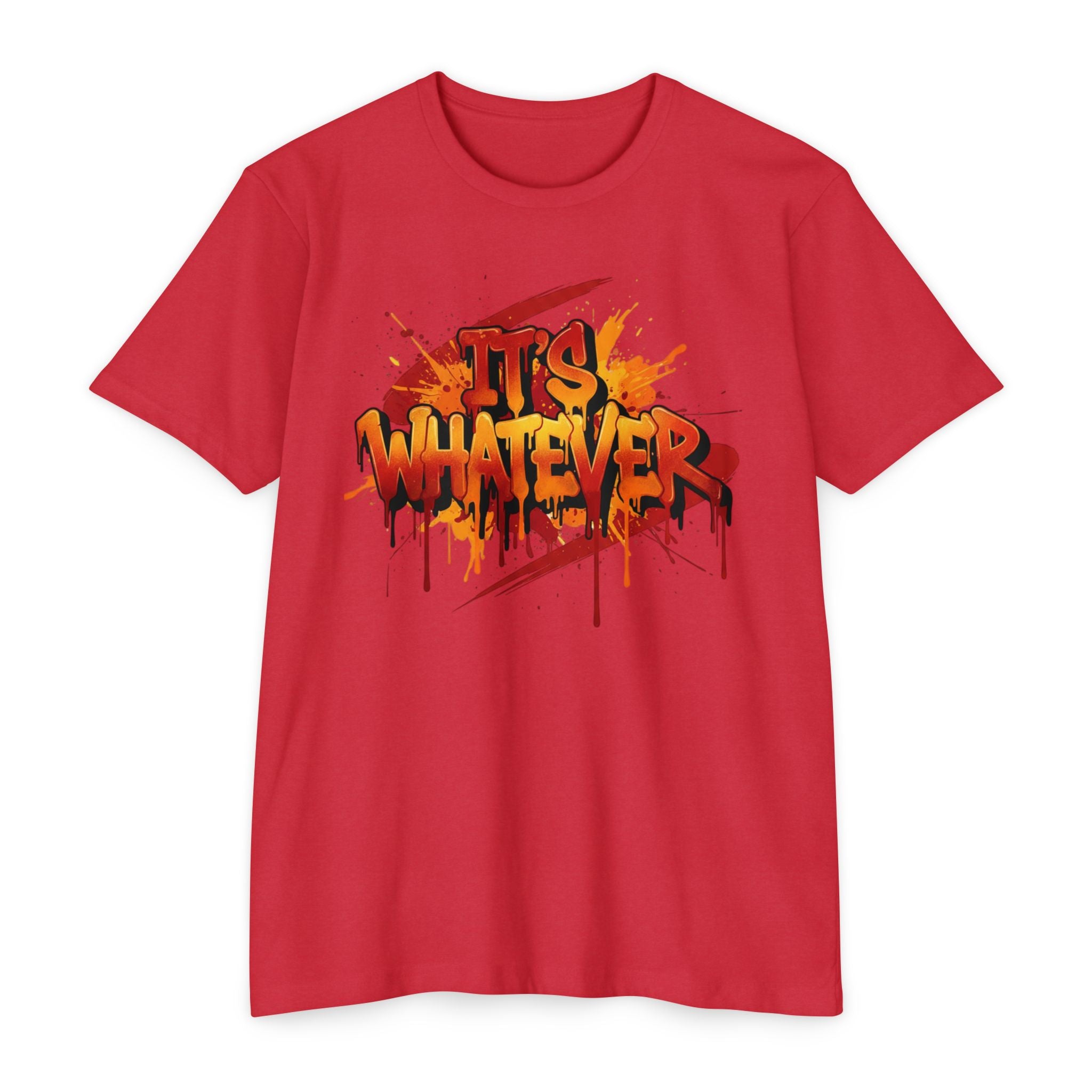 Neon Graffiti Paint Drip Tee — Streetwear Graphic T-Shirt