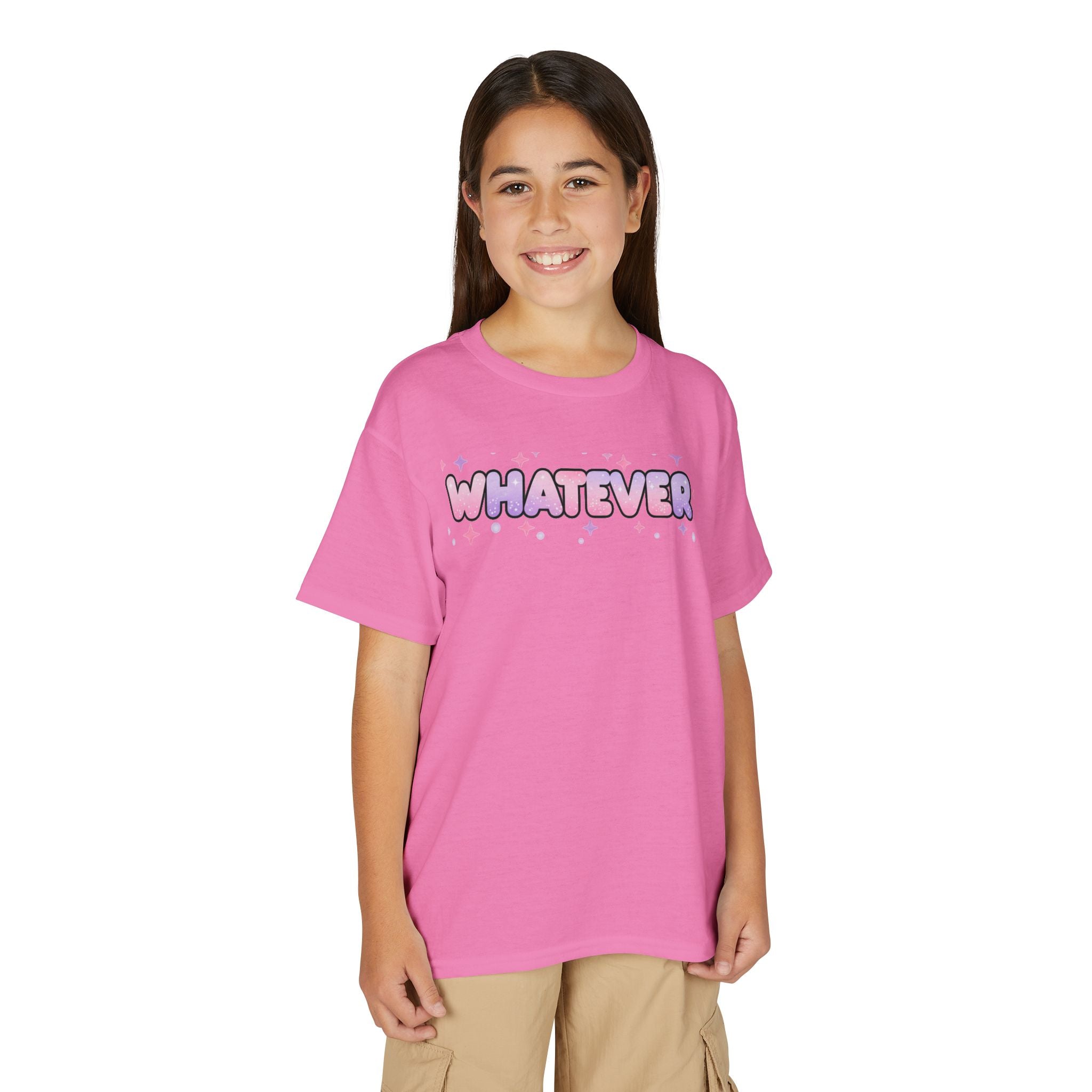 WHATEVER Pink Sparkle Youth Tee