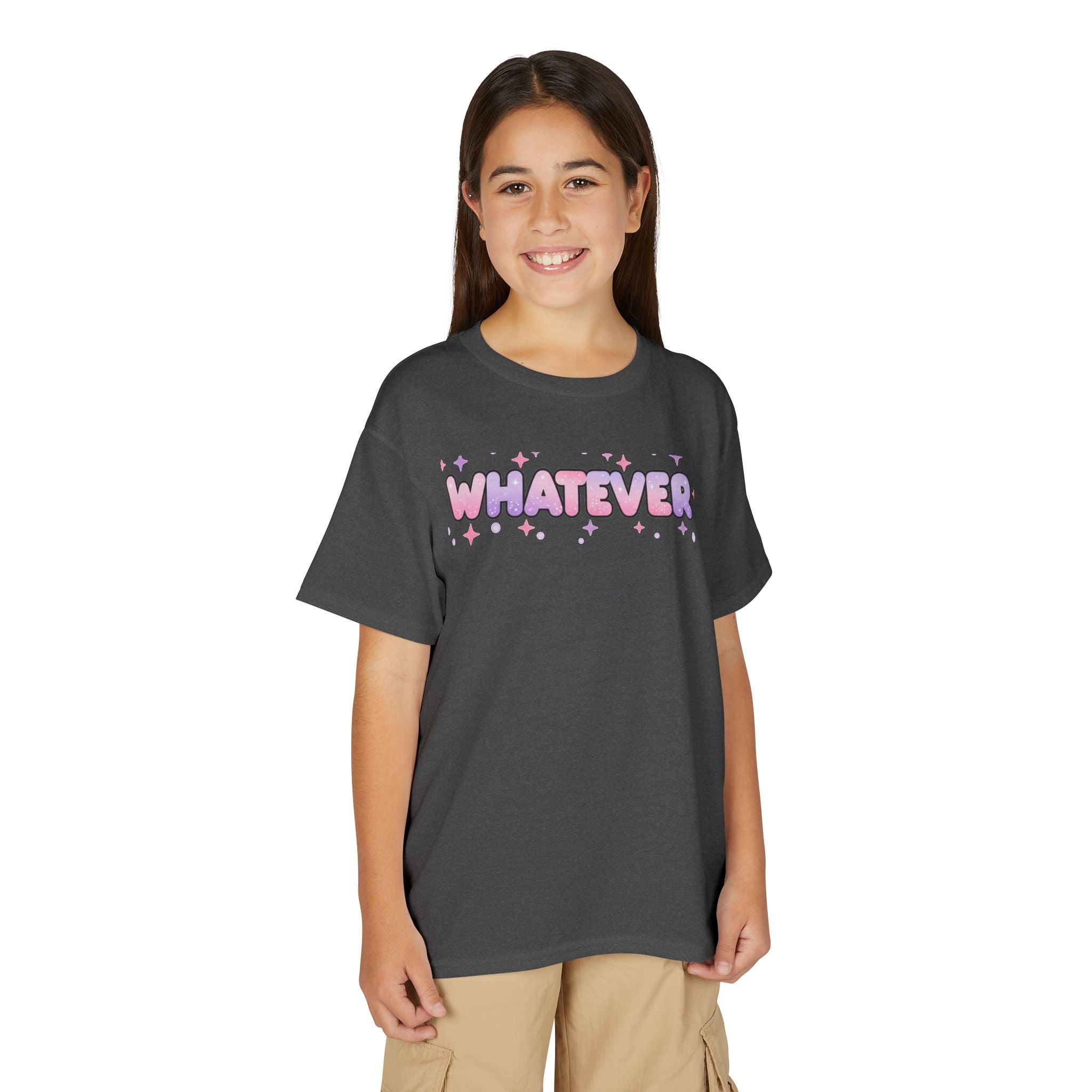 WHATEVER Pink Sparkle Youth Tee