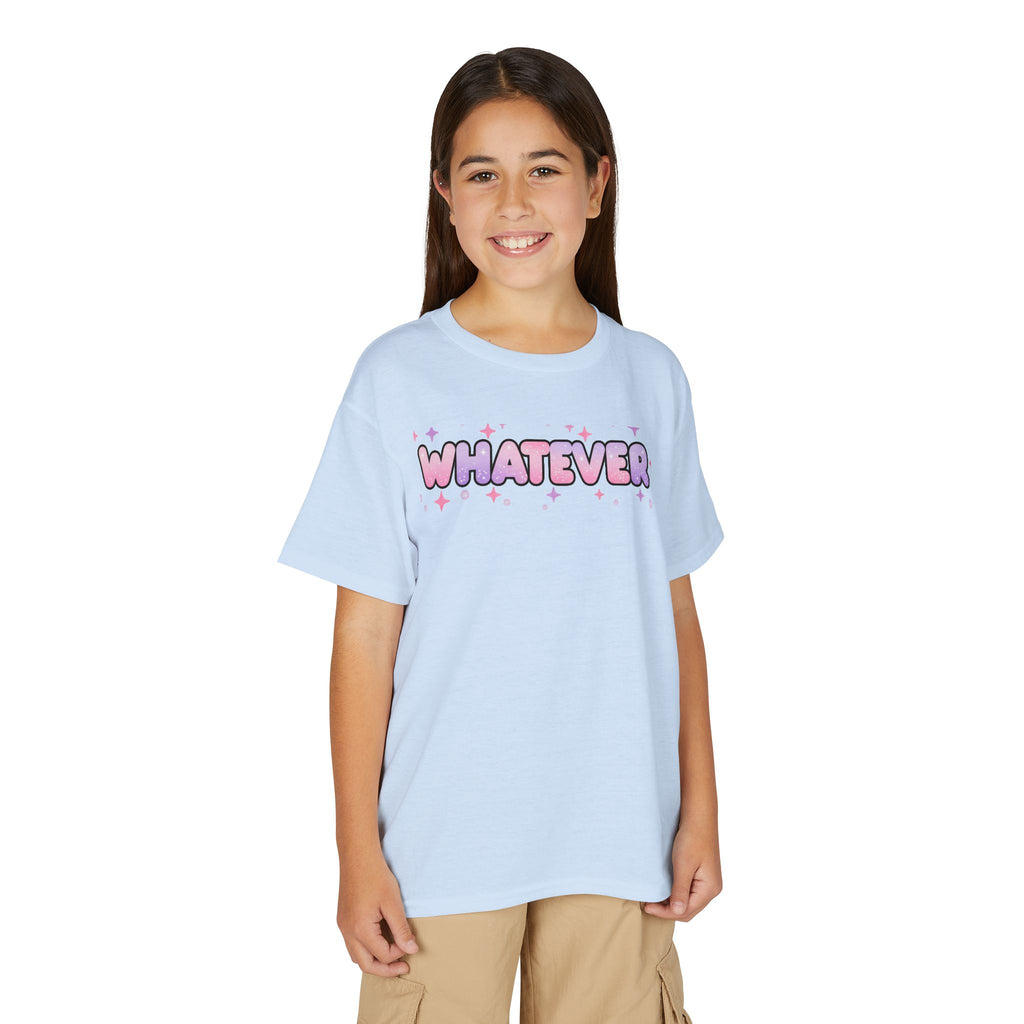 WHATEVER Pink Sparkle Youth Tee