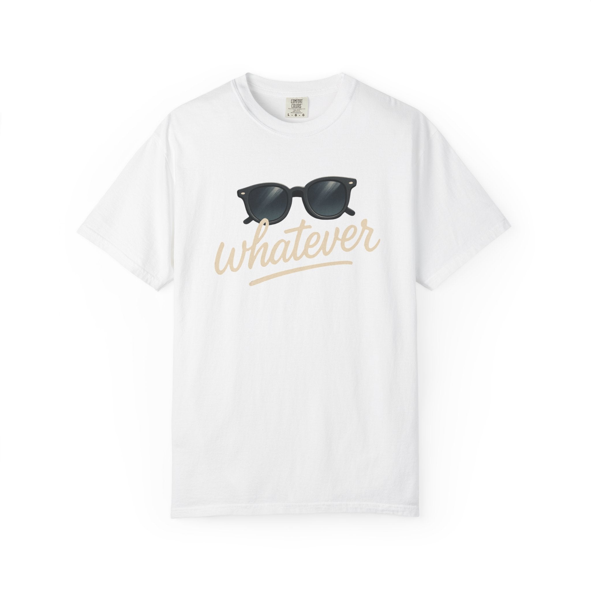 Whatever Sunglasses T-Shirt — Casual Graphic Tee with 'Whatever' Script