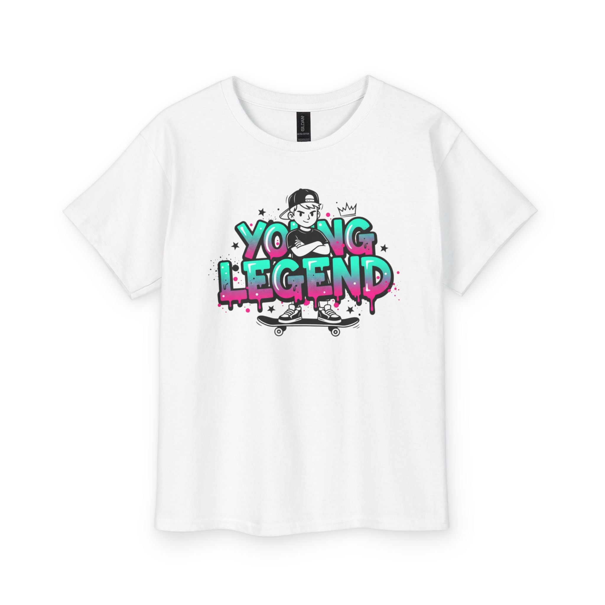 Youth Tee — "Young Legend" Skate Graphic Kids T-Shirt