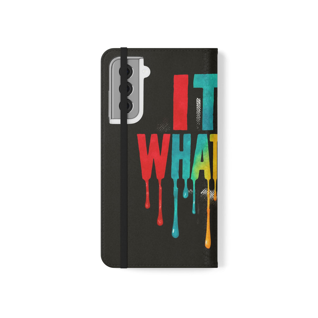 Rainbow Drip Flip Case