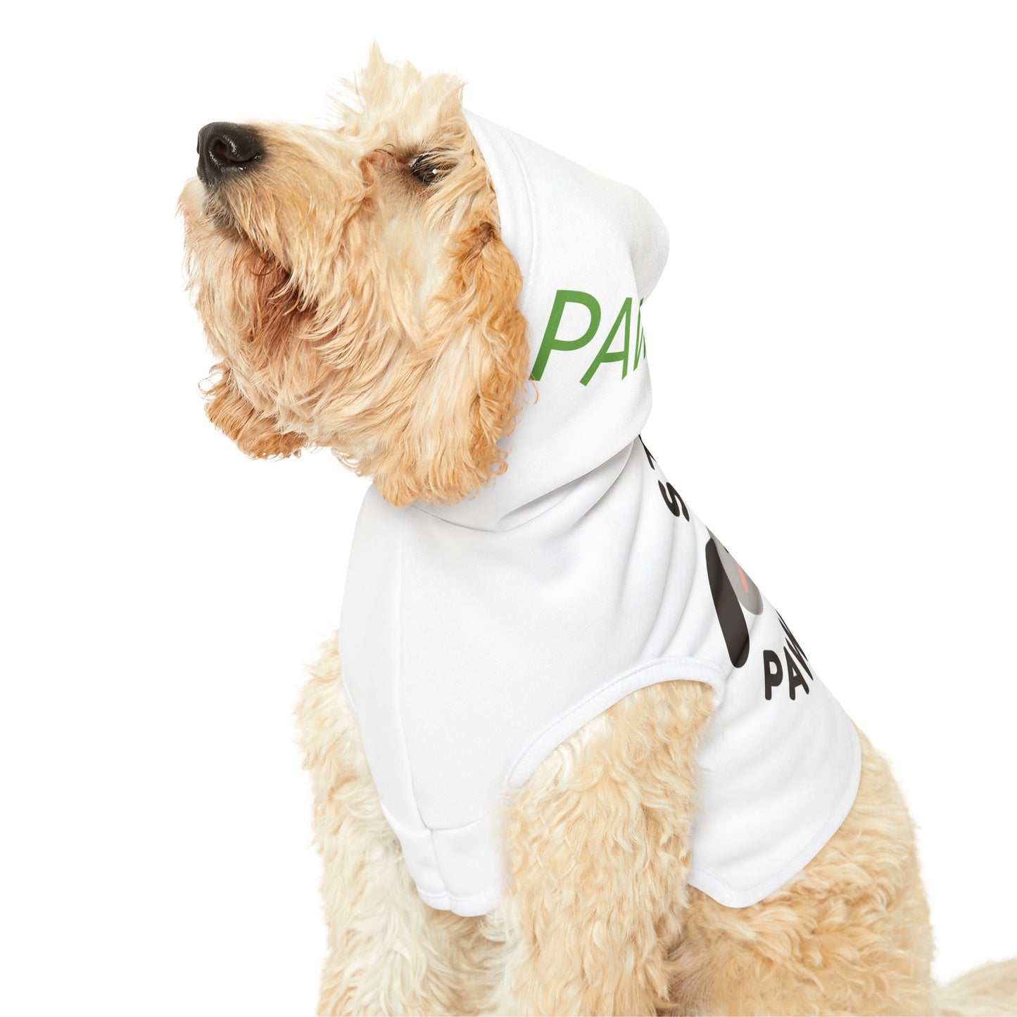 Funny Stay Pawsitive Pet Hoodie - Cute Dog Apparel for Small Breeds