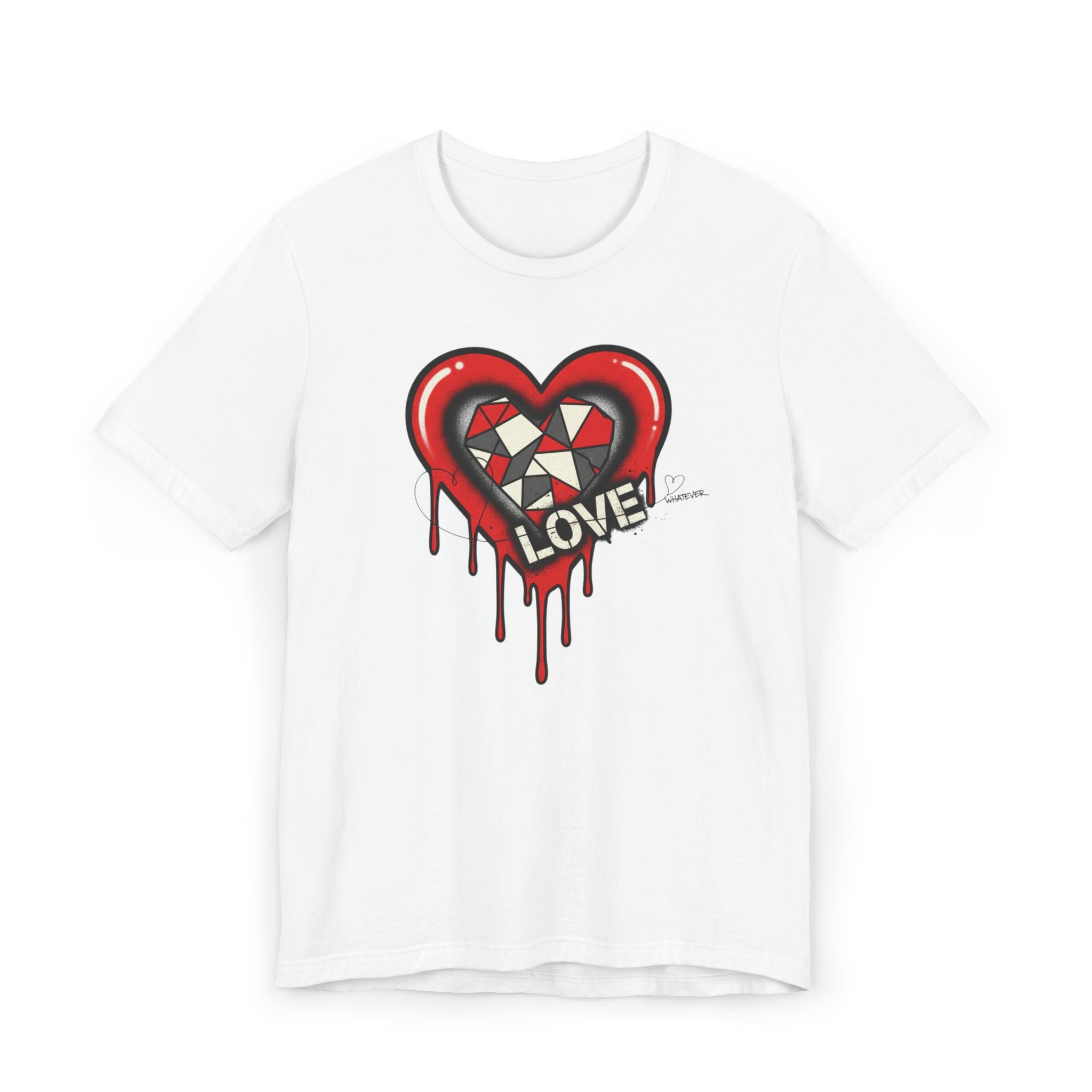 Dripping Heart "LOVE" Graphic T-Shirt — Edgy Valentine Streetwear