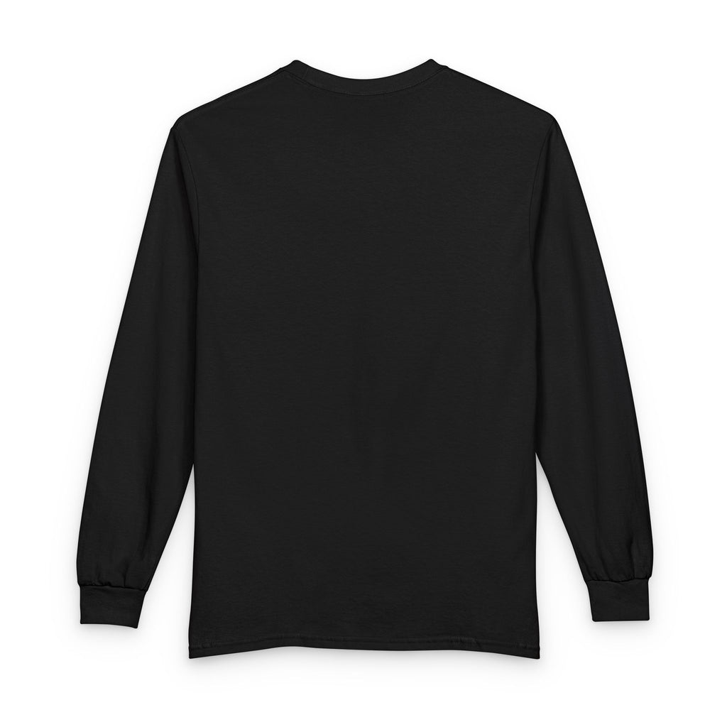 Faith Long Sleeve Tee — Purple Gothic Lettering Spiritual Shirt