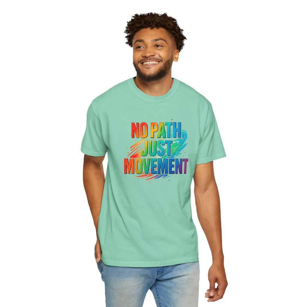 No Path Just Movement Rainbow Graphic T-Shirt