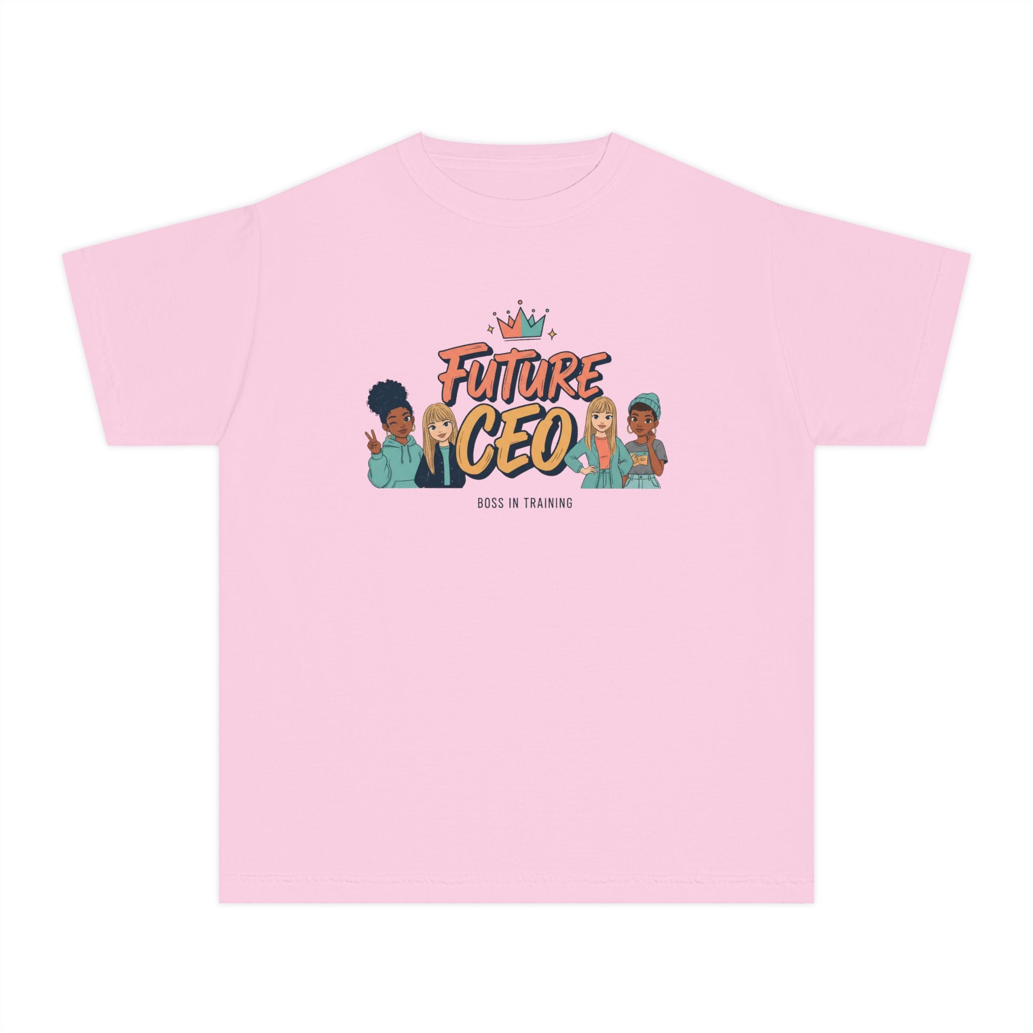 Youth Tee – “Future CEO” Kids Shirt with Diverse Leaders Graphic