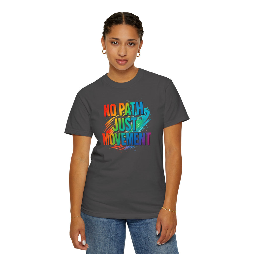 No Path Just Movement Rainbow Graphic T-Shirt