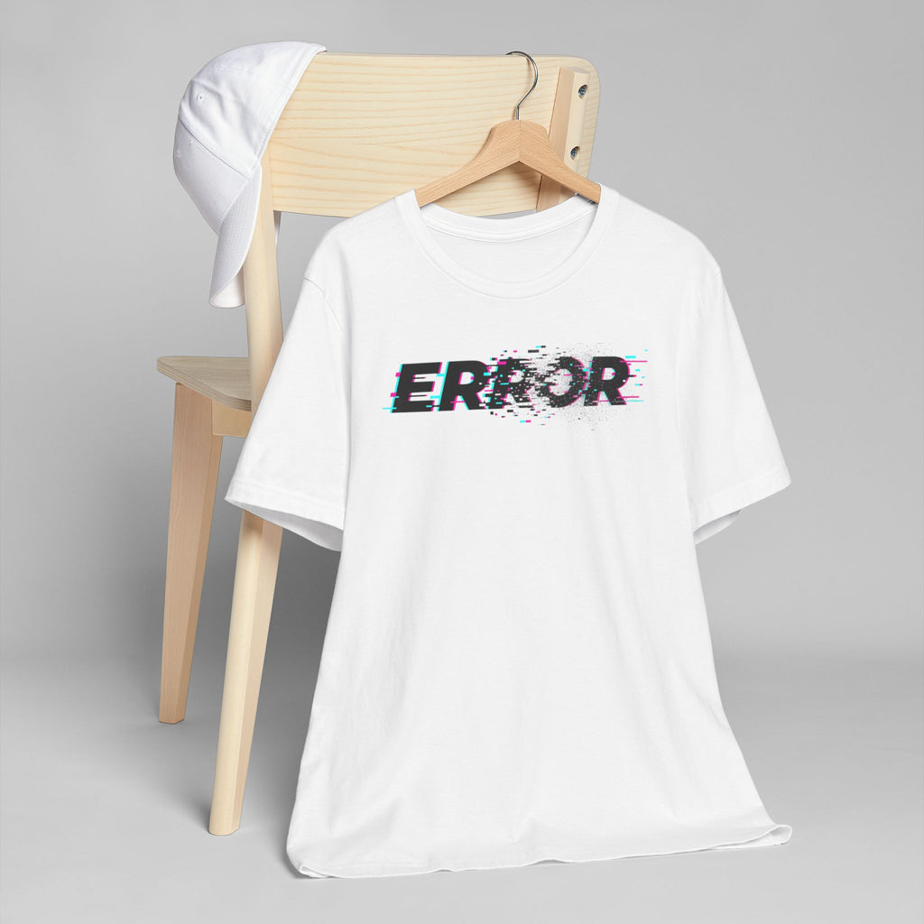 Error Glitch T-Shirt — Distressed Digital Graphic Tee