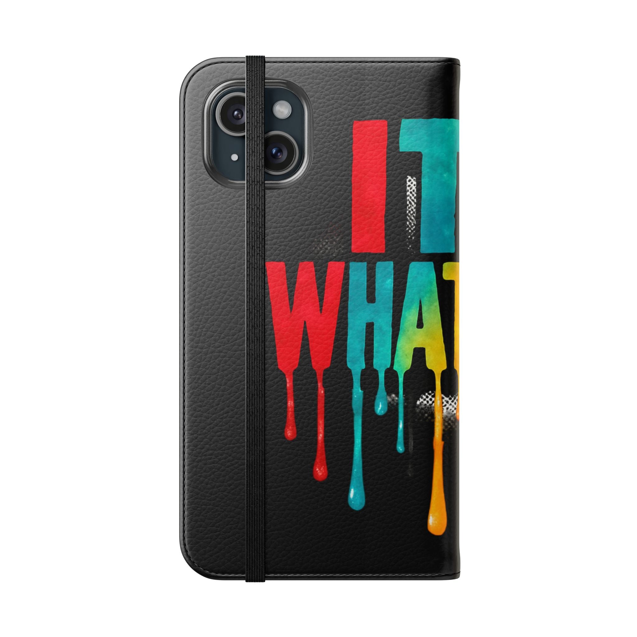 Rainbow Drip Flip Case