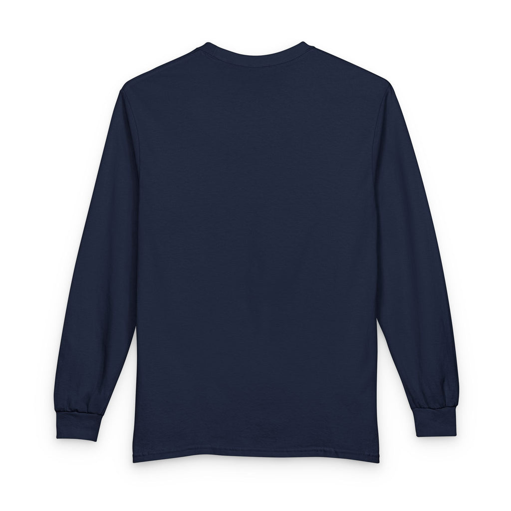 Faith Long Sleeve Tee — Purple Gothic Lettering Spiritual Shirt