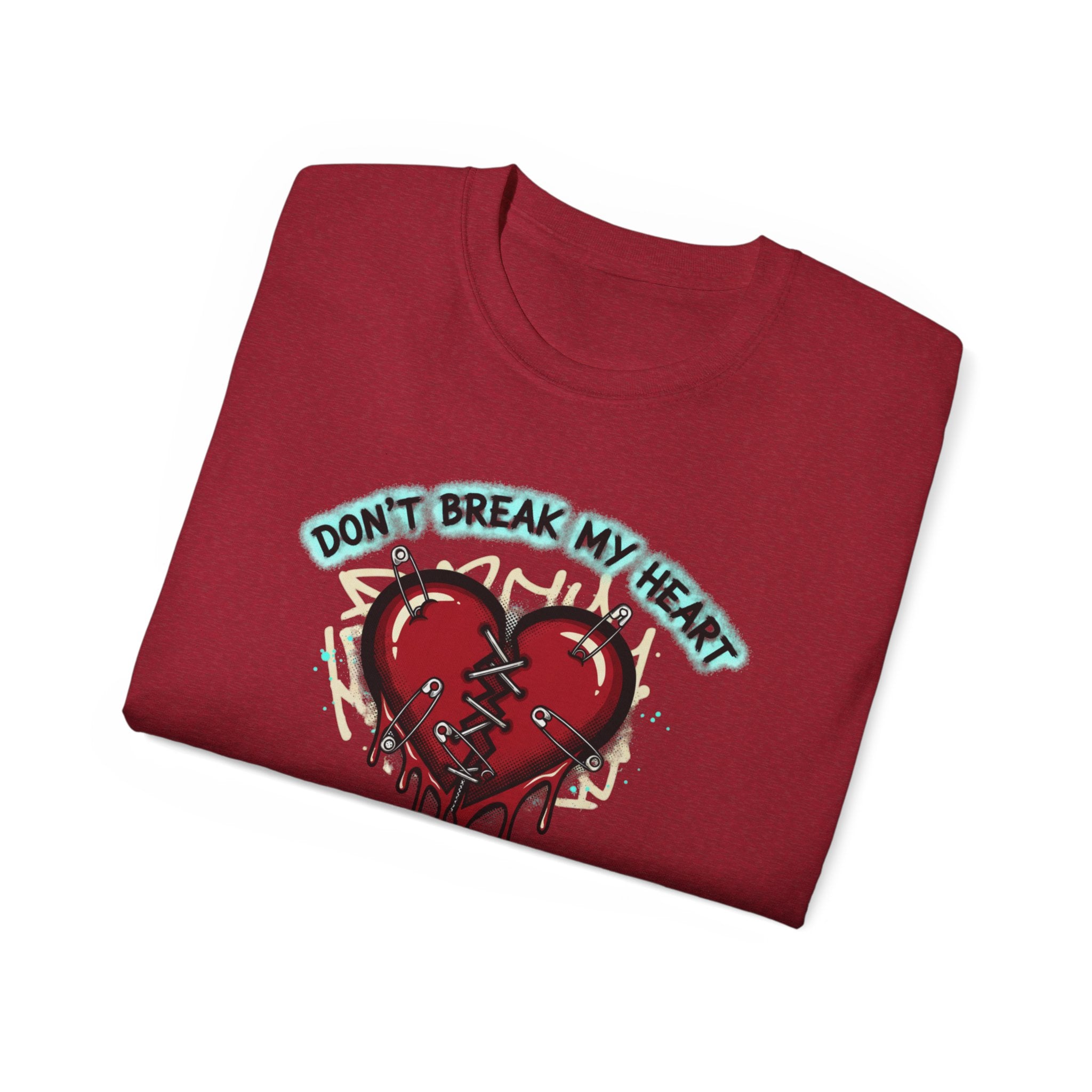 T-Shirt — "Don’t Break My Heart" Dripping Broken Heart Graphic Tee
