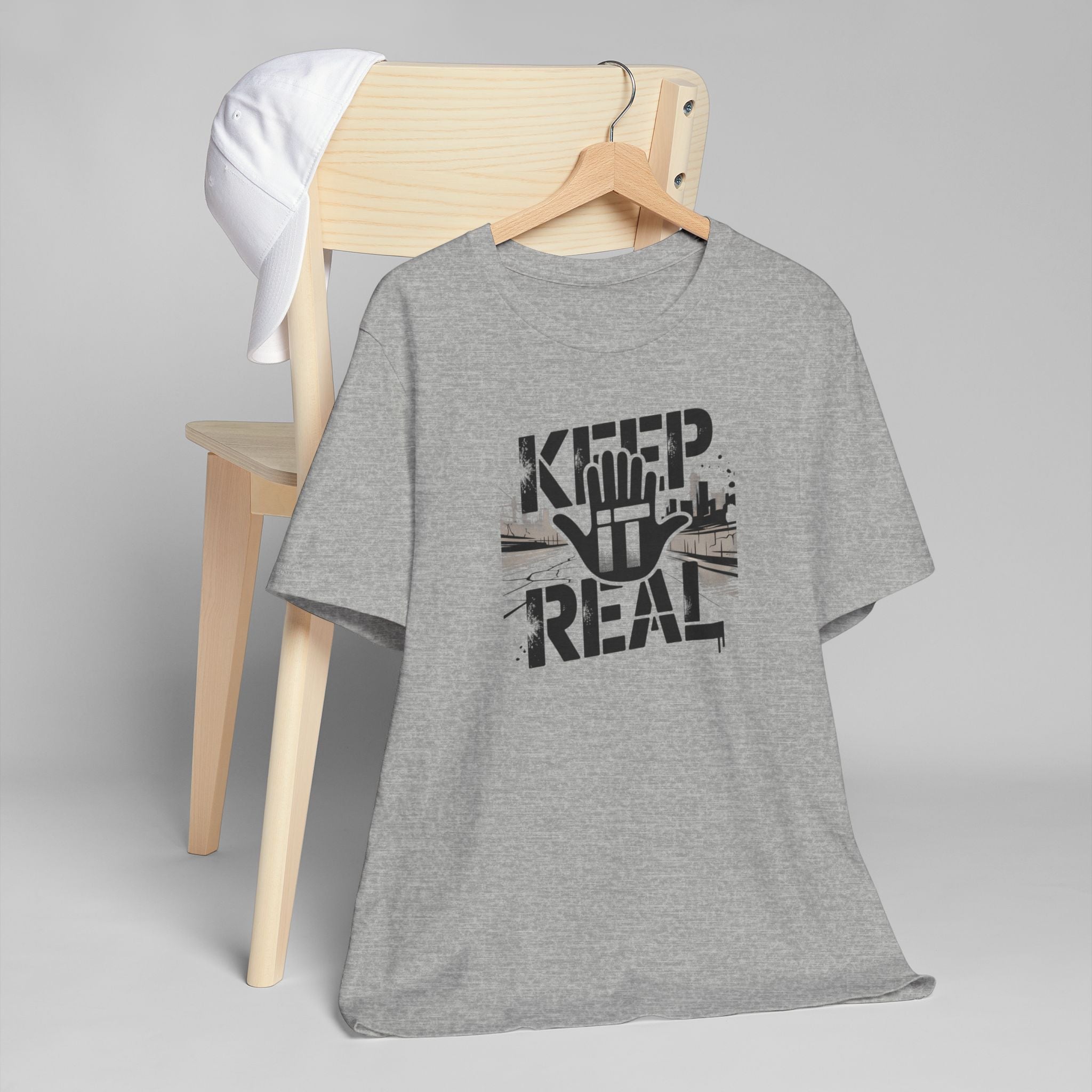 Keep It Real T‑Shirt – Urban Hand Graphic Tee