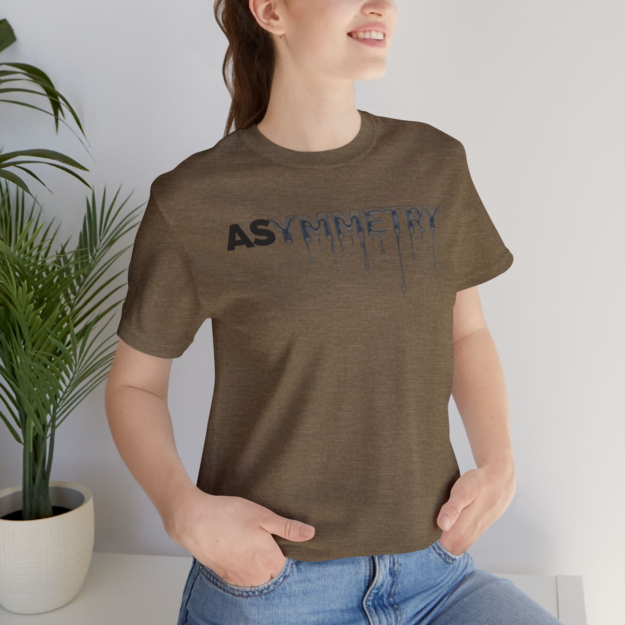 Asymmetry Drip Graphic T-Shirt