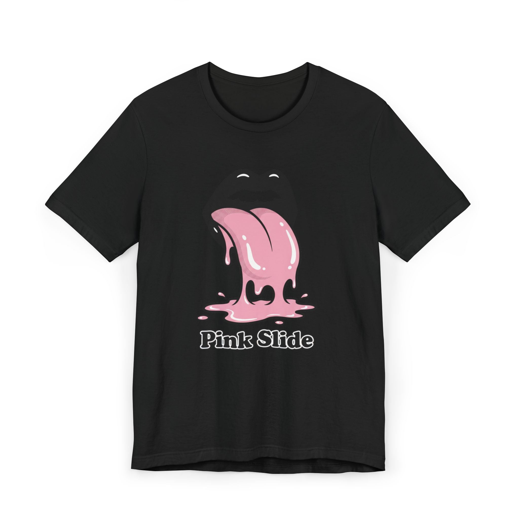 Pink Slide Graphic Tee - Retro Pop Streetwear T-Shirt