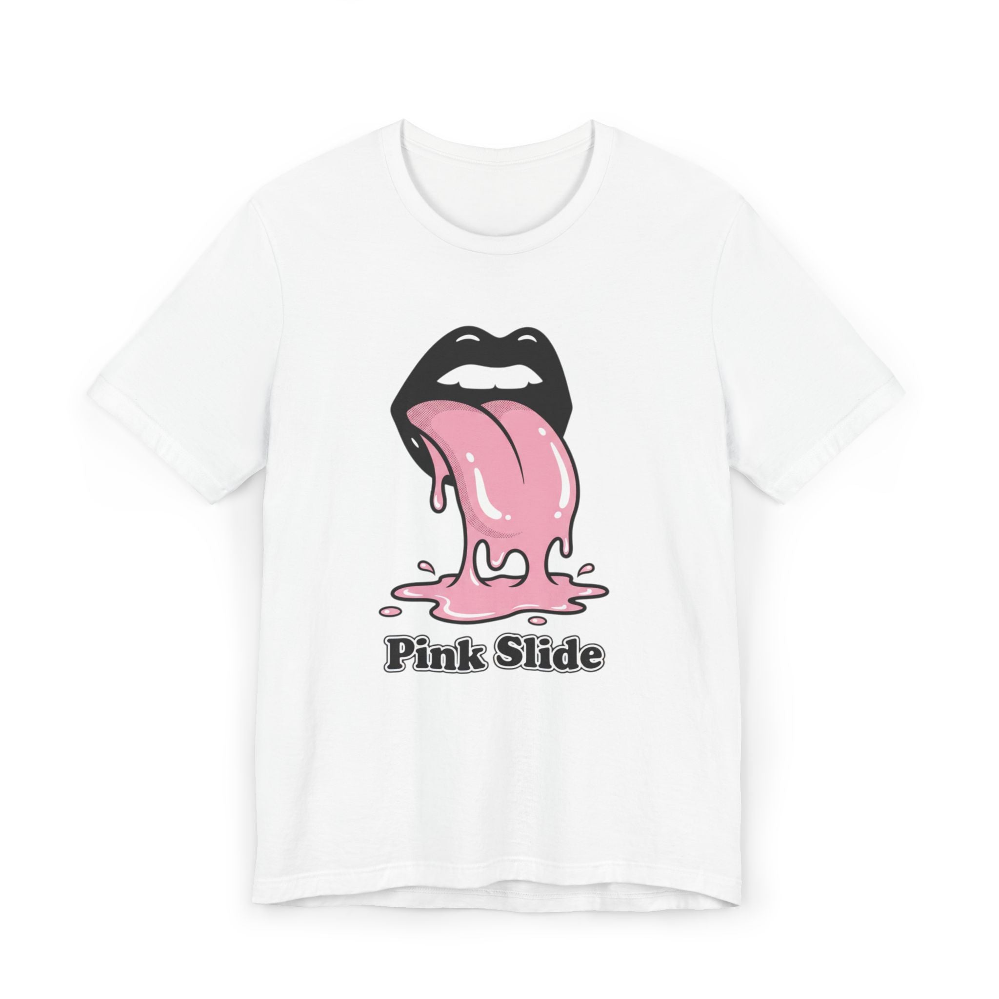 Pink Slide Graphic Tee - Retro Pop Streetwear T-Shirt