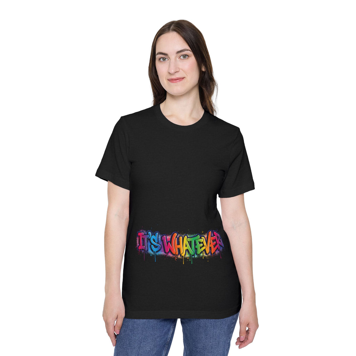 IT'S WHATEVER Graffiti Tee — Colorful Streetwear