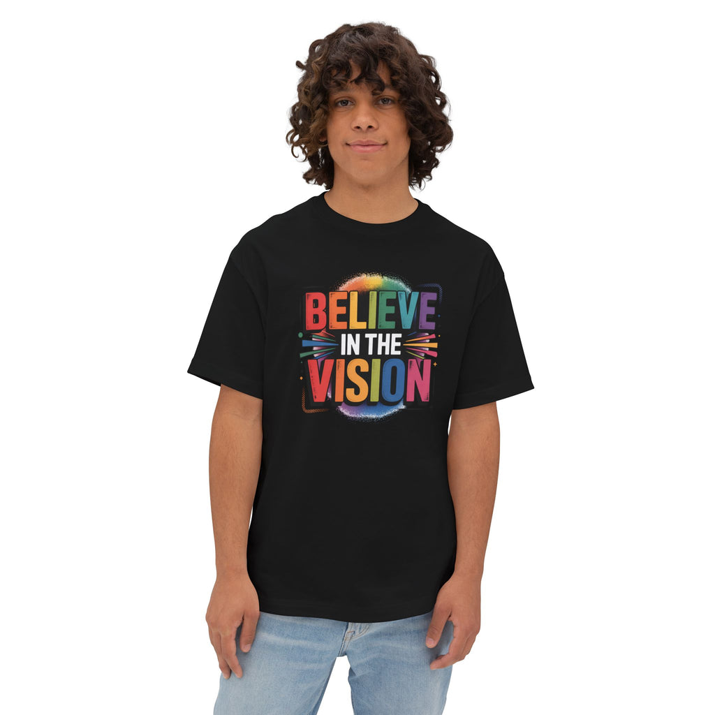 Believe in the Vision Tee — Inspirational Rainbow Graphic T-Shirt