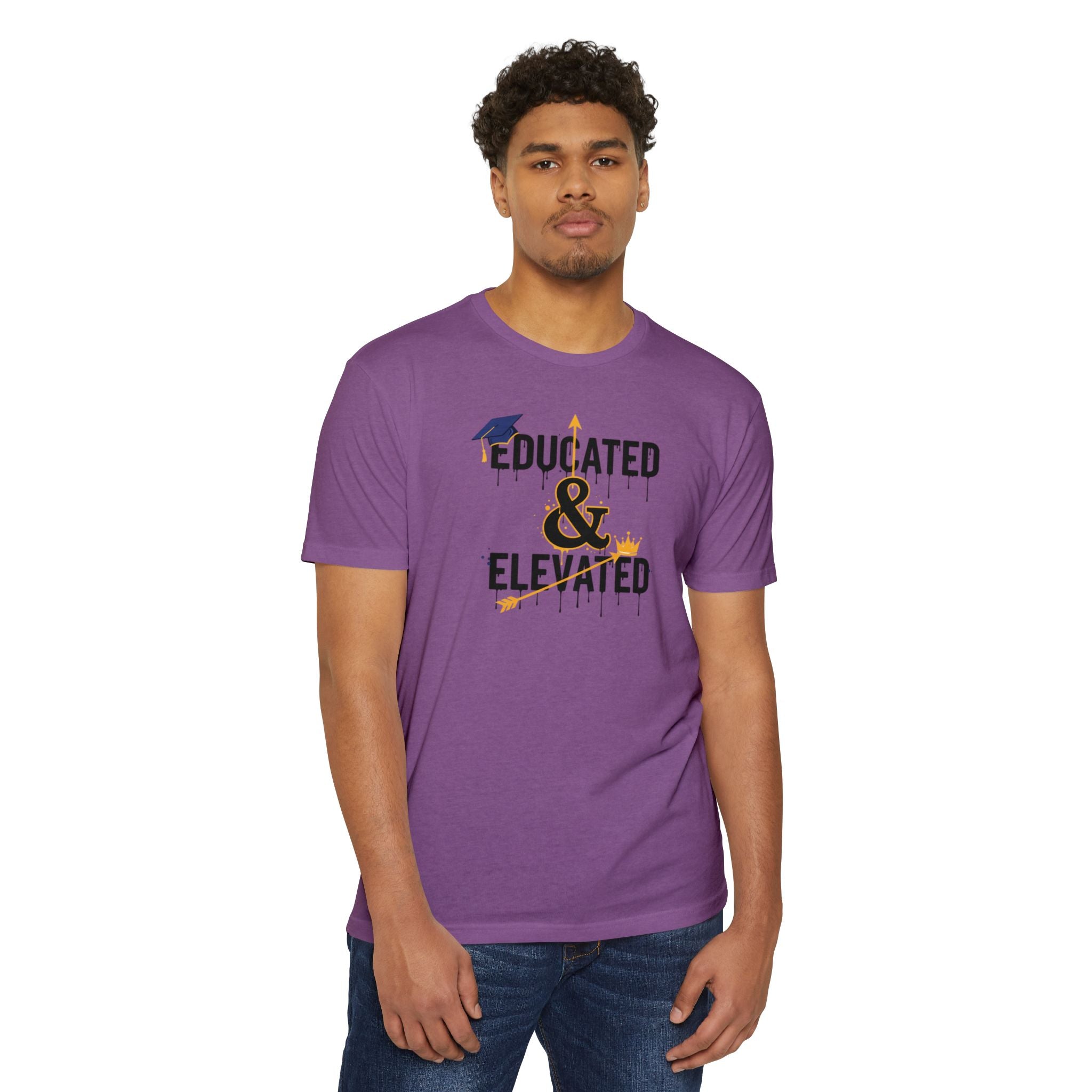 Educated & Elevated Graduation T-Shirt — Achievement Graphic Tee