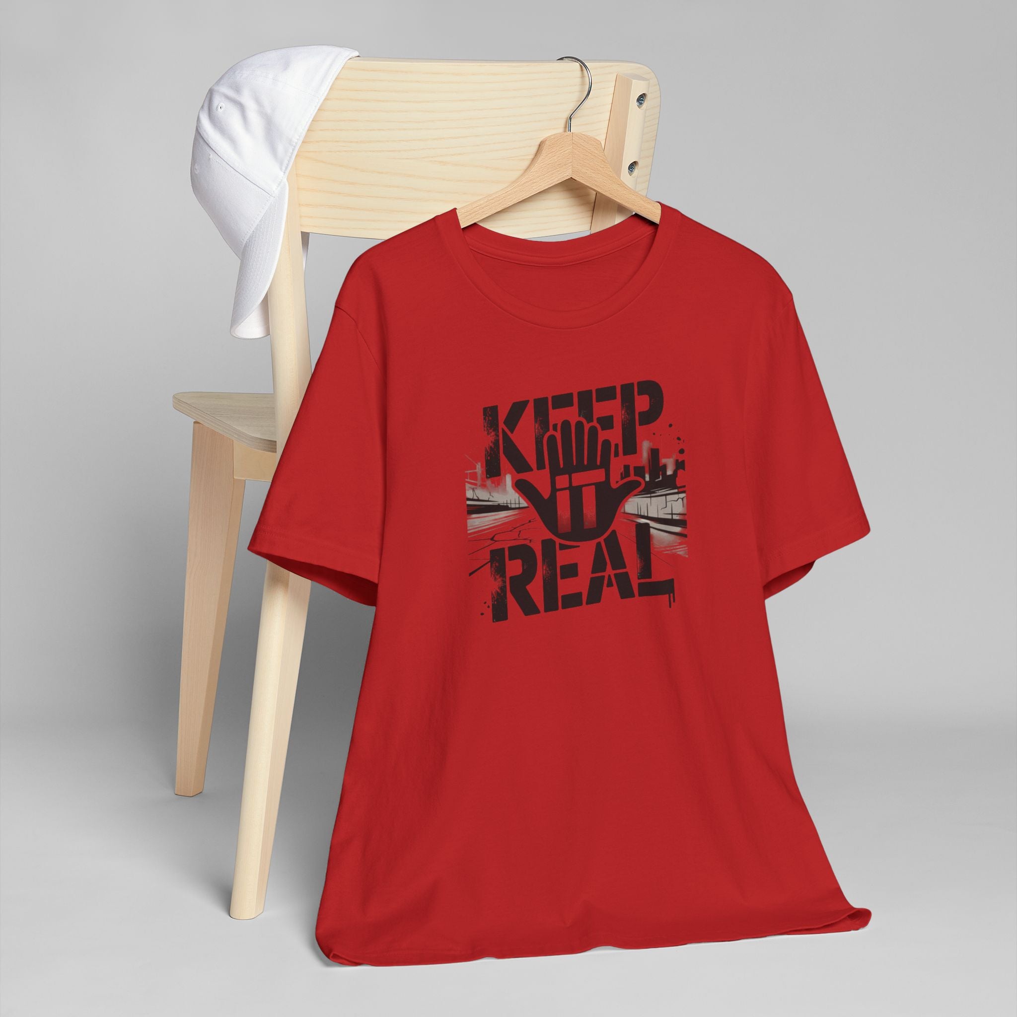 Keep It Real T‑Shirt – Urban Hand Graphic Tee
