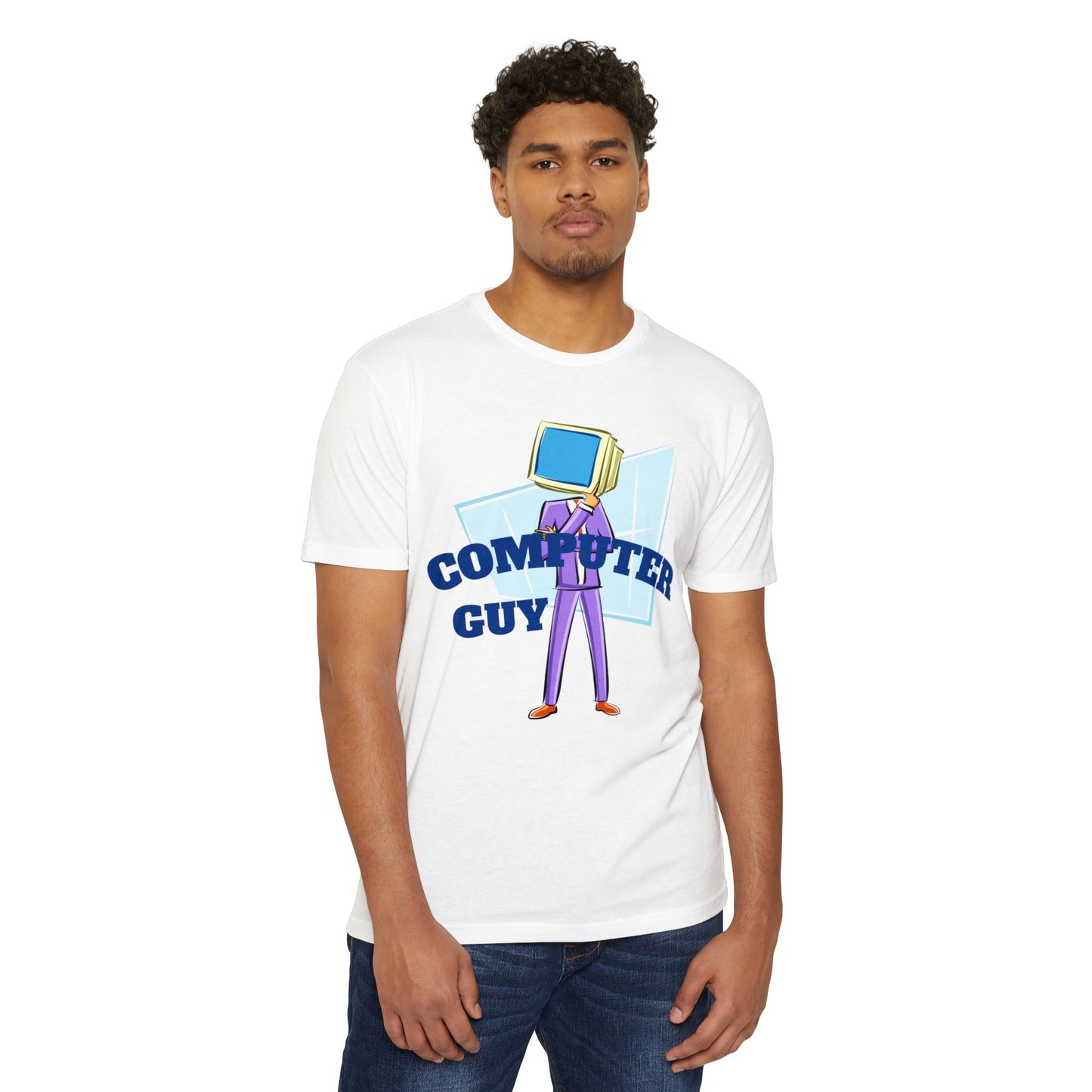 Computer Guy Graphic T-Shirt - Unisex Jersey Tee