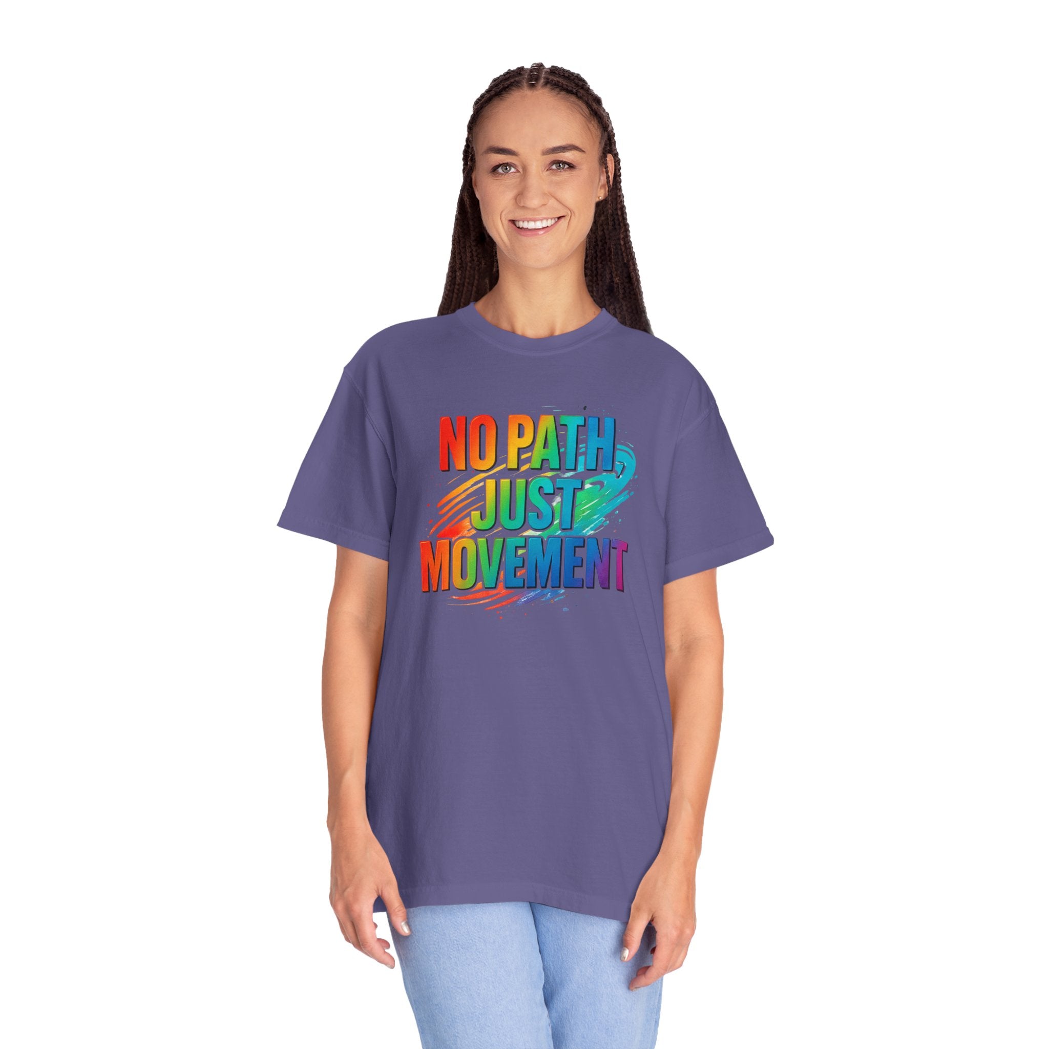 No Path Just Movement Rainbow Graphic T-Shirt