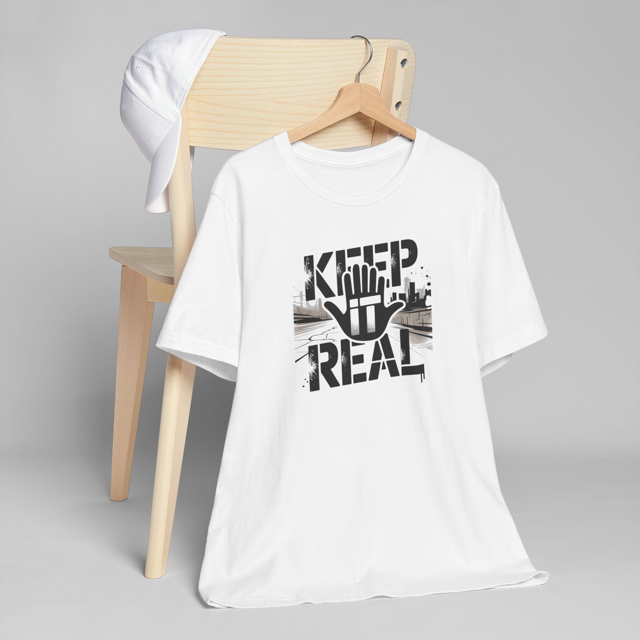 Keep It Real T‑Shirt – Urban Hand Graphic Tee