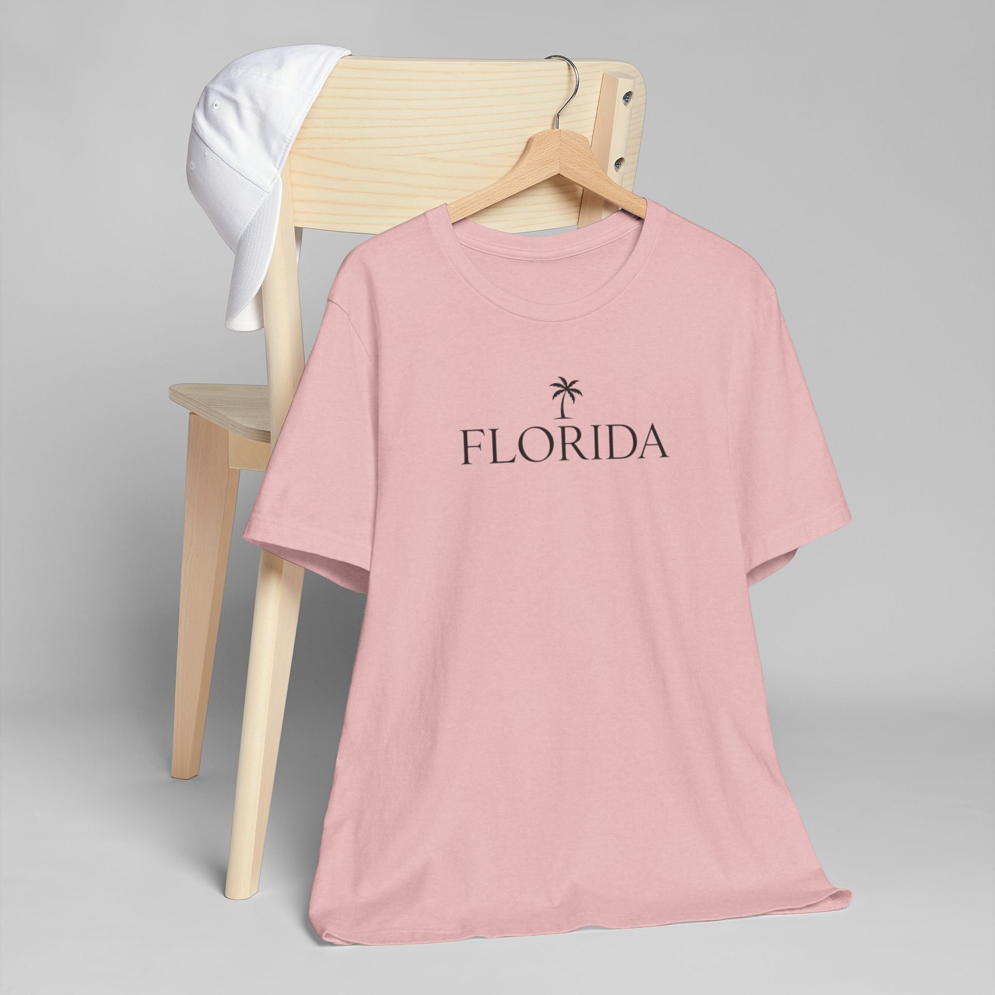 Florida Palm Tee — Minimal State Outline T-Shirt