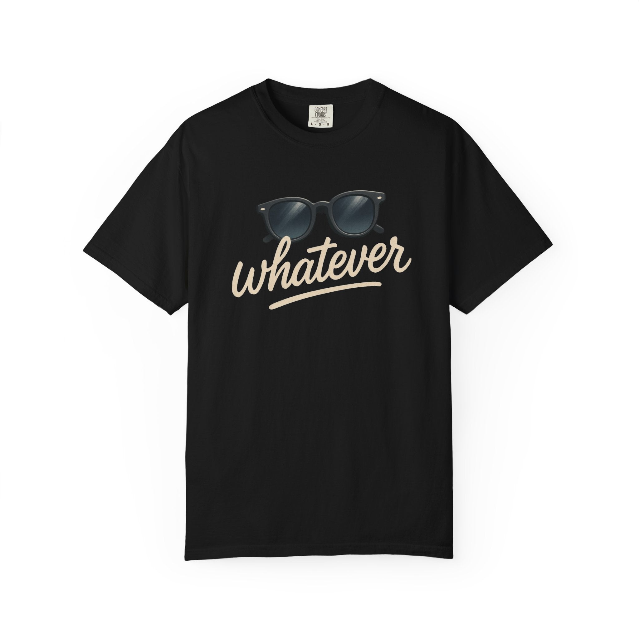 Whatever Sunglasses T-Shirt — Casual Graphic Tee with 'Whatever' Script