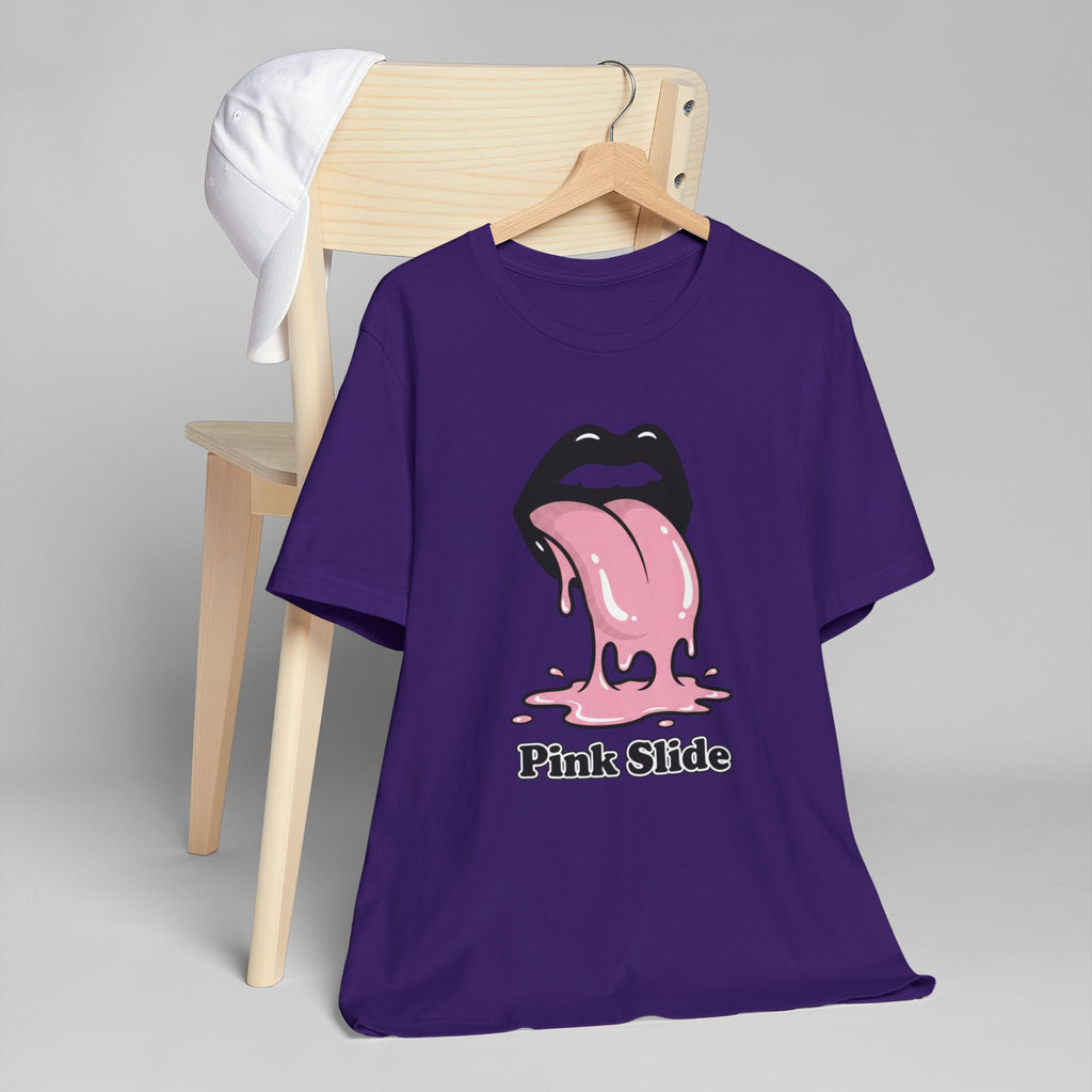 Pink Slide Graphic Tee - Retro Pop Streetwear T-Shirt