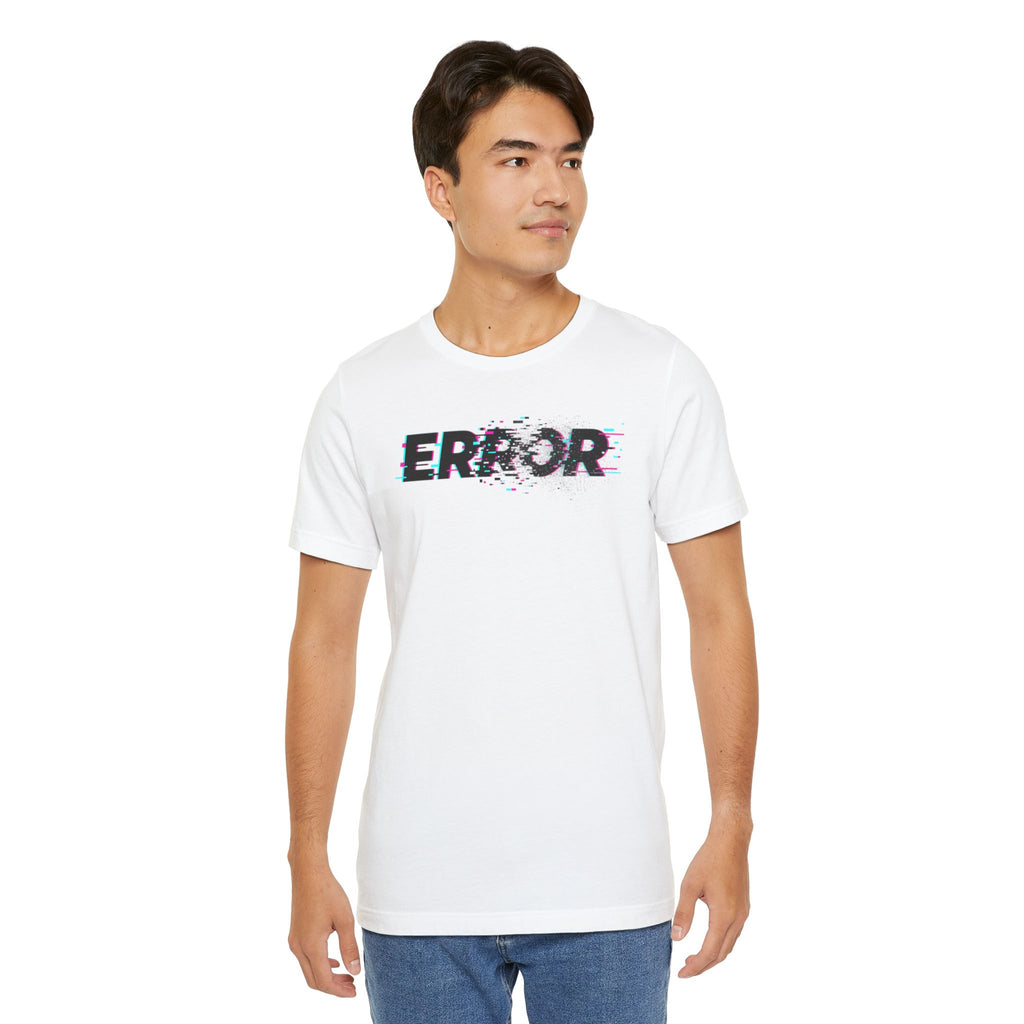 Error Glitch T-Shirt — Distressed Digital Graphic Tee