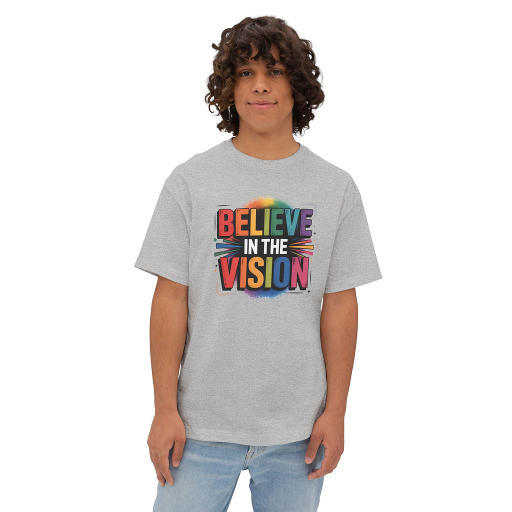 Believe in the Vision Tee — Inspirational Rainbow Graphic T-Shirt