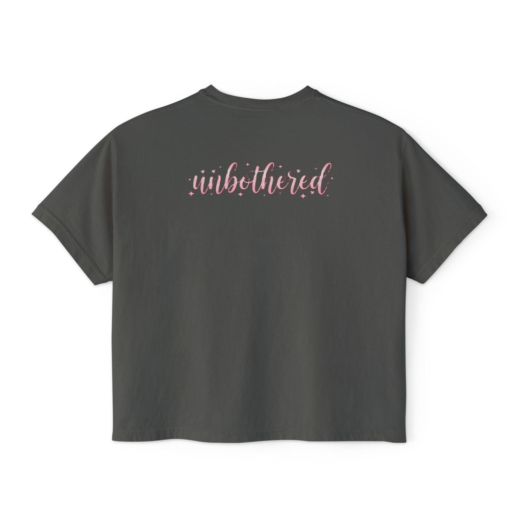 That Girl Unbothered Boxy Crop Tee