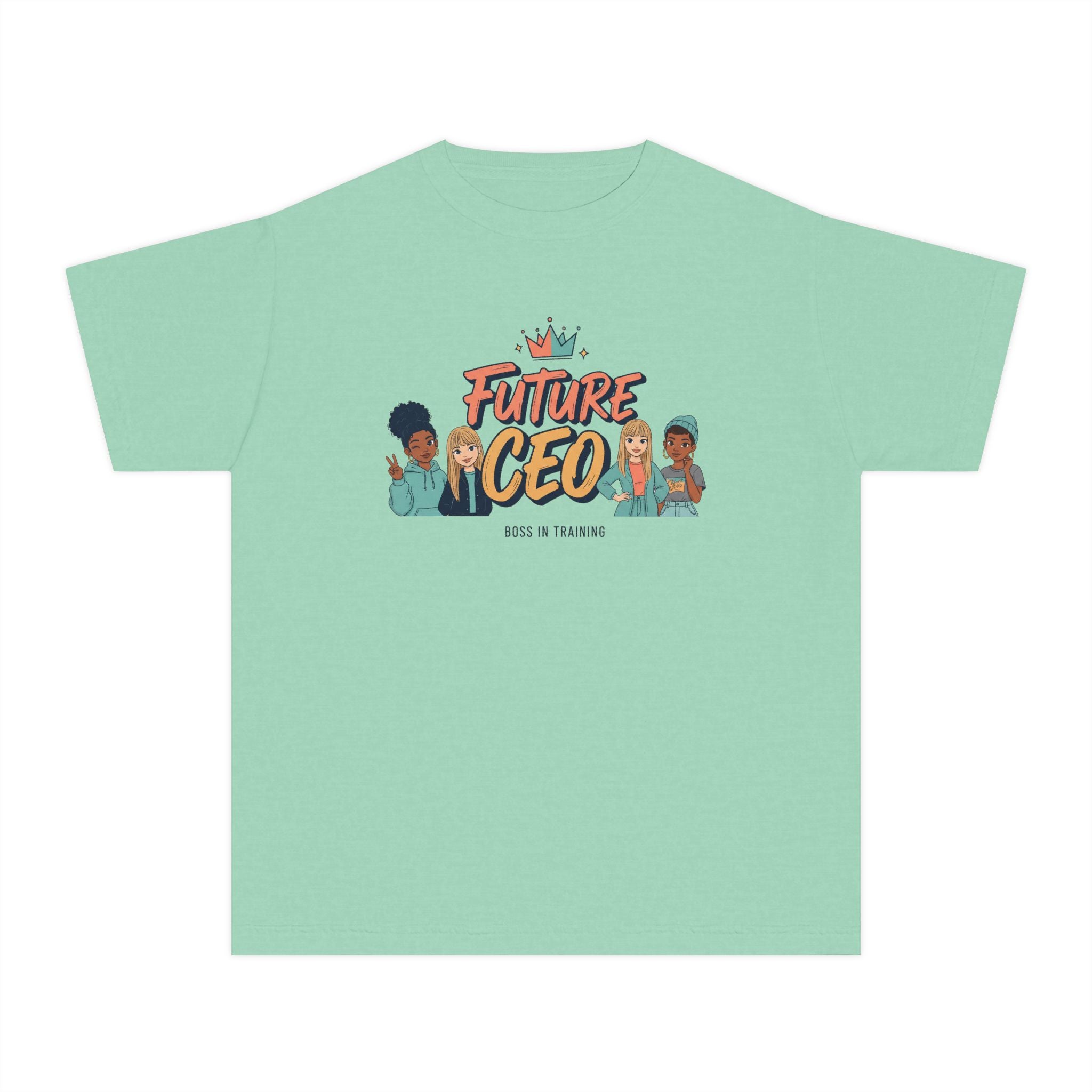 Youth Tee – “Future CEO” Kids Shirt with Diverse Leaders Graphic