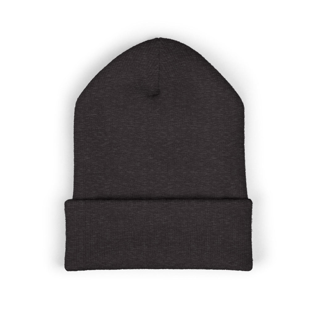 Embroidered 'It's Whatever' Beanie — Blue Butterfly Cuffed Knit Hat
