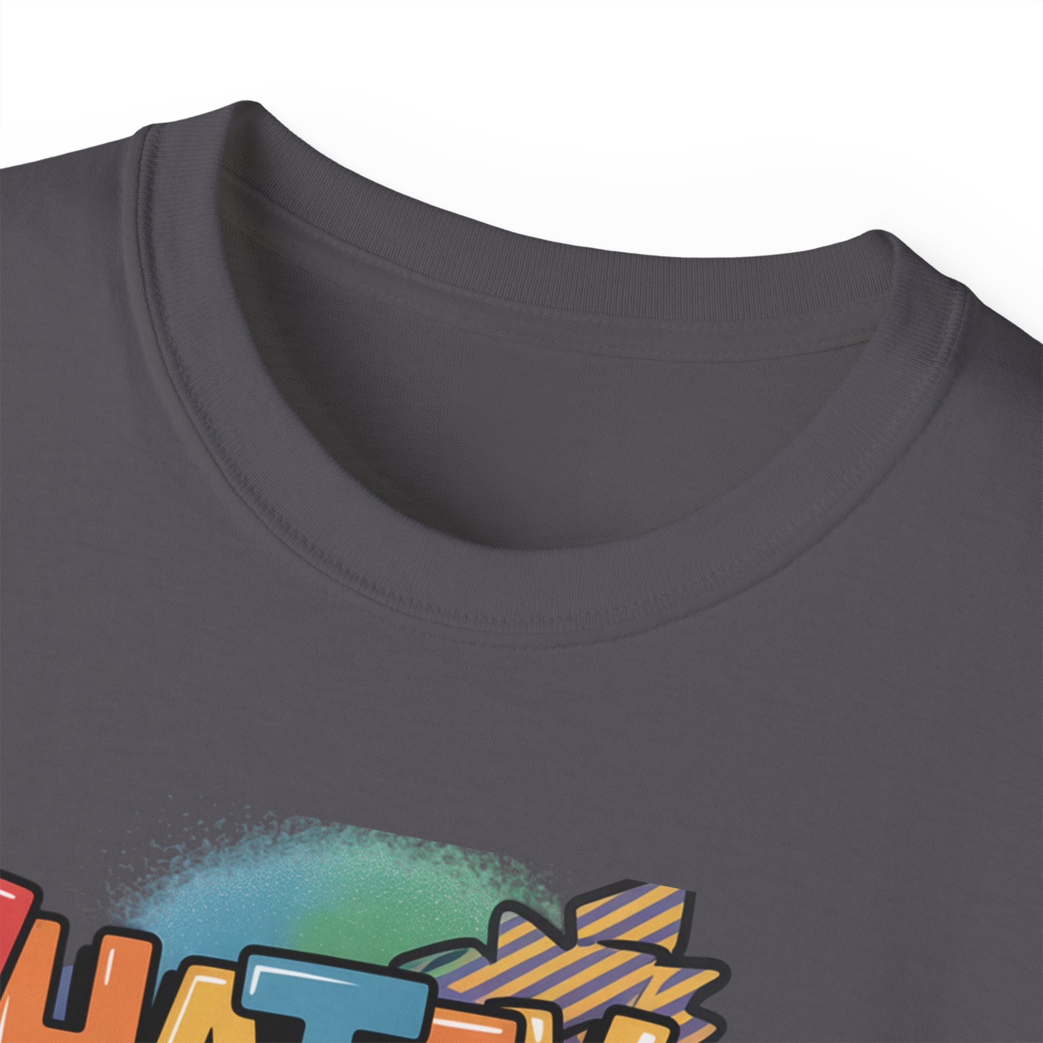 Whatever Forever Graphic Tee — Retro Rainbow Casual T‑Shirt
