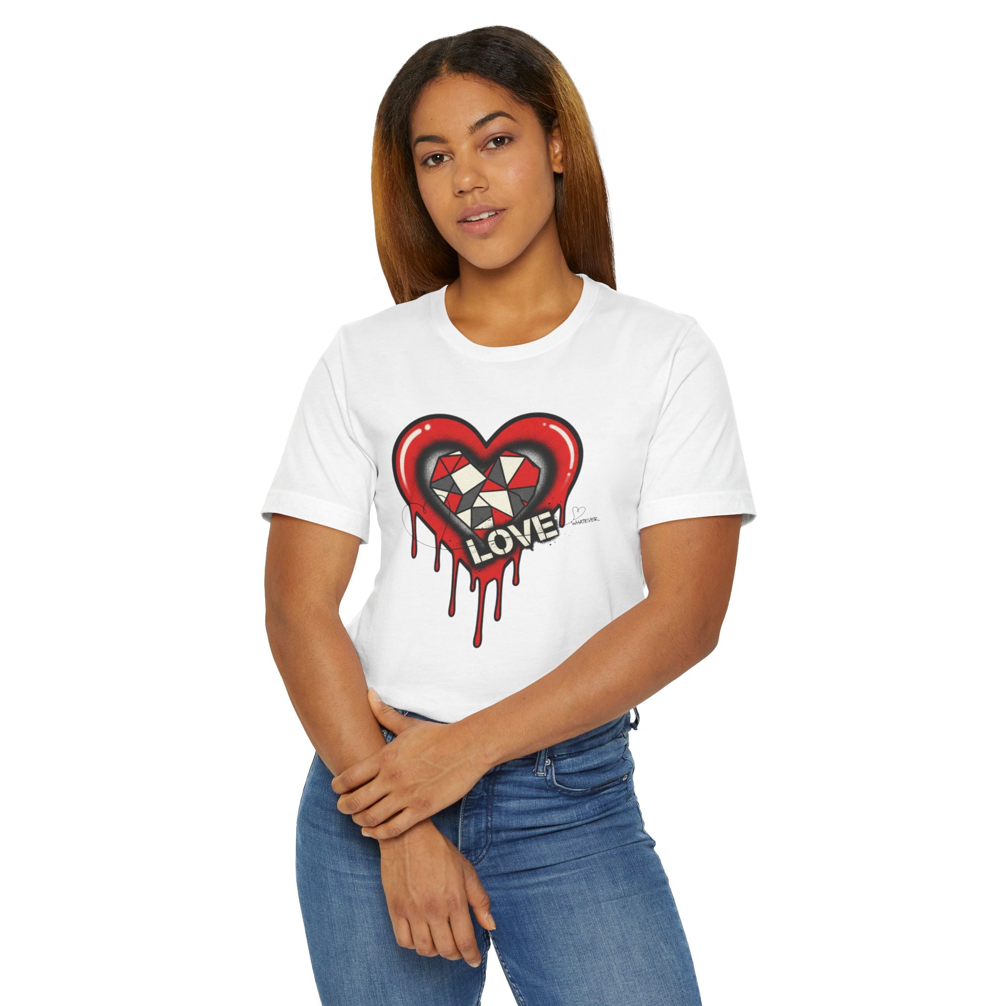 Dripping Heart "LOVE" Graphic T-Shirt — Edgy Valentine Streetwear