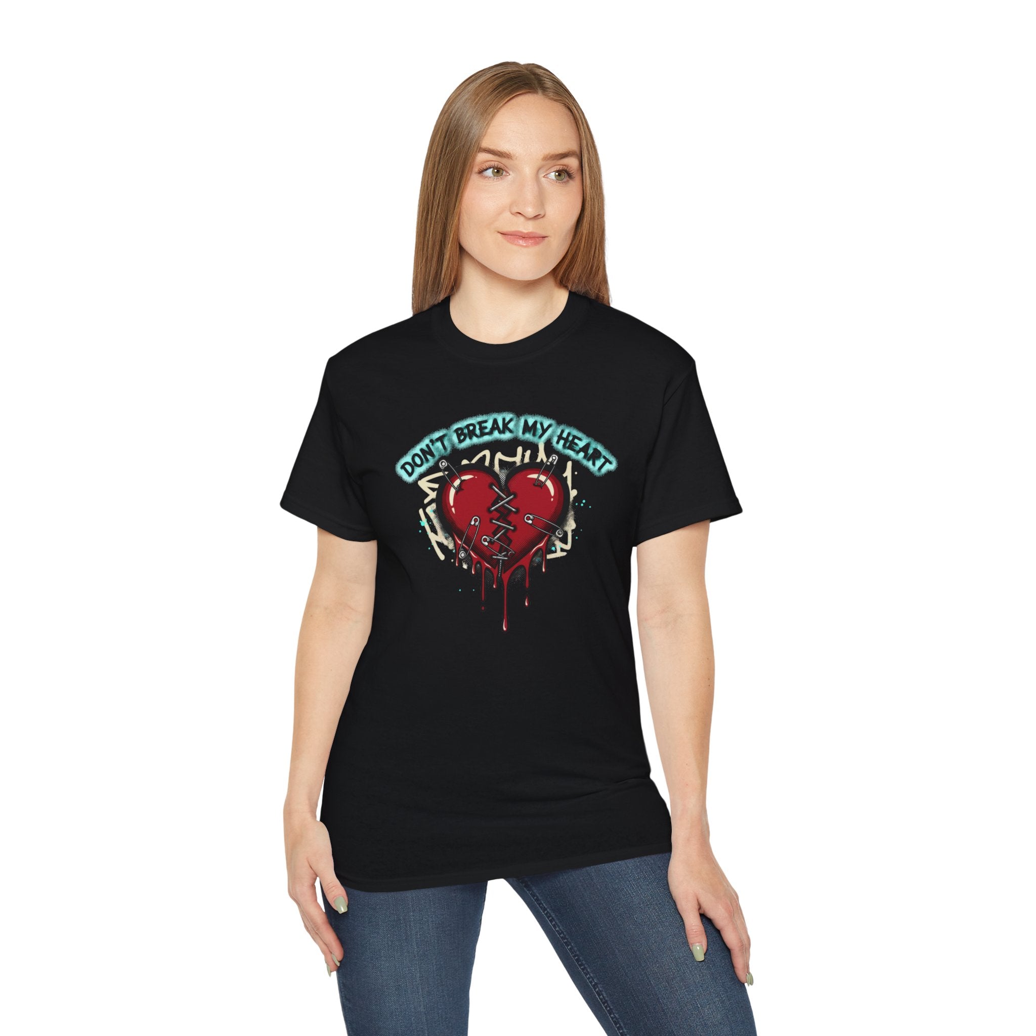 T-Shirt — "Don’t Break My Heart" Dripping Broken Heart Graphic Tee
